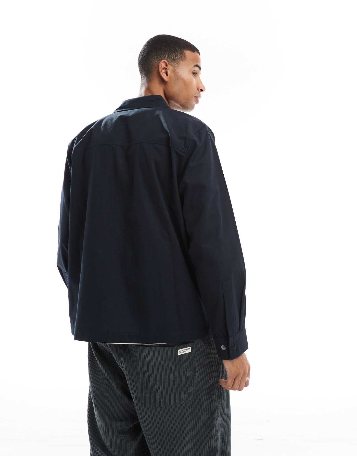 Parlez utility overshirt in navy