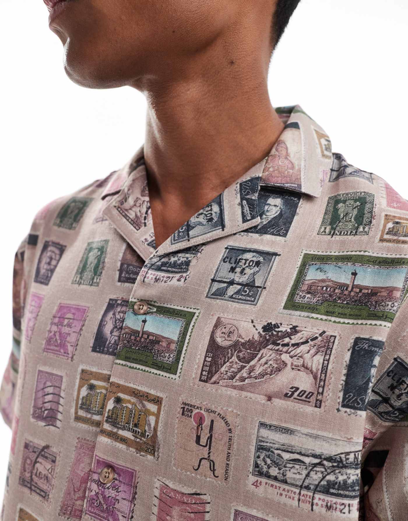 Viggo relaxed shirt in post card print