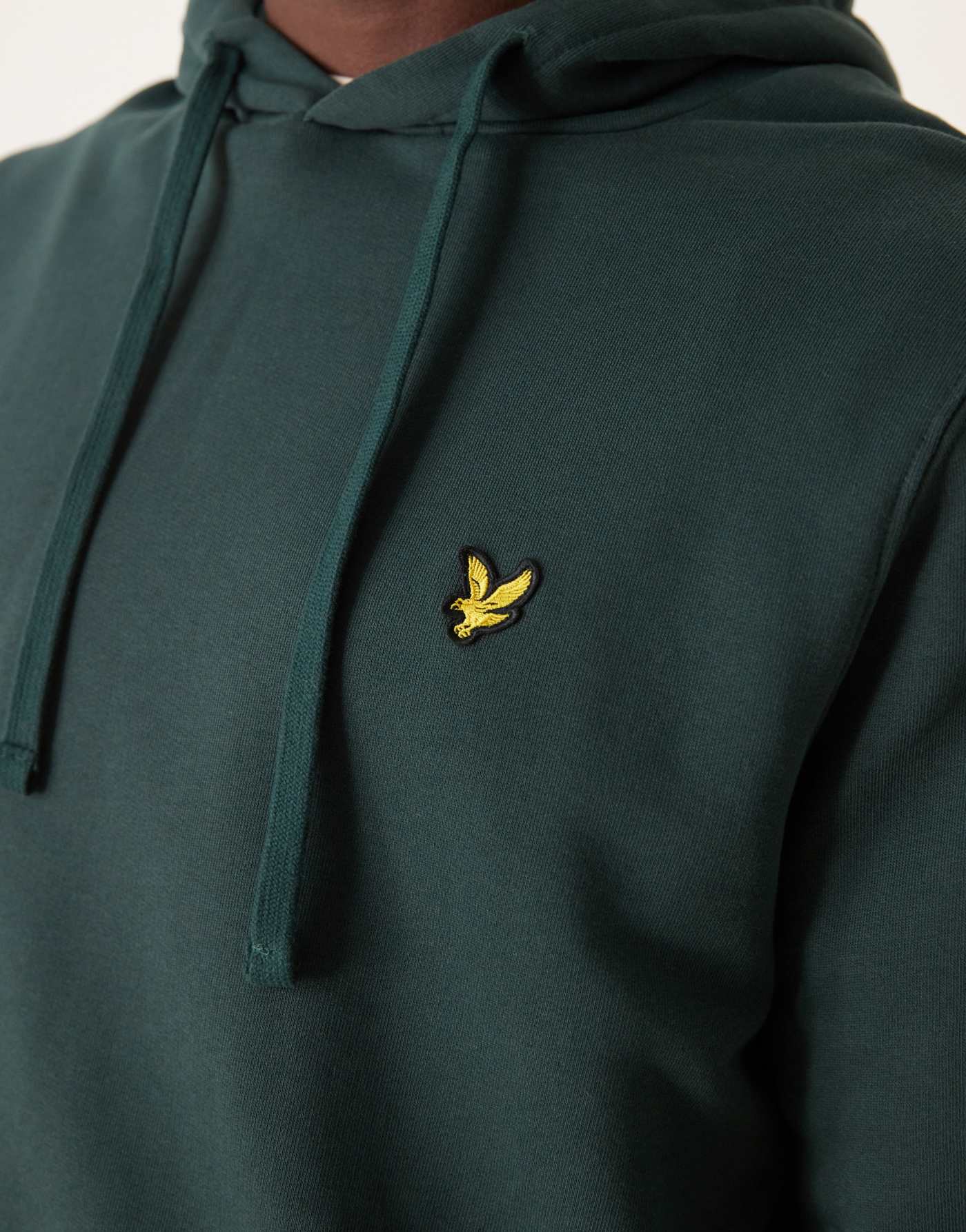 Lyle & Scott logo hoodie in dark green