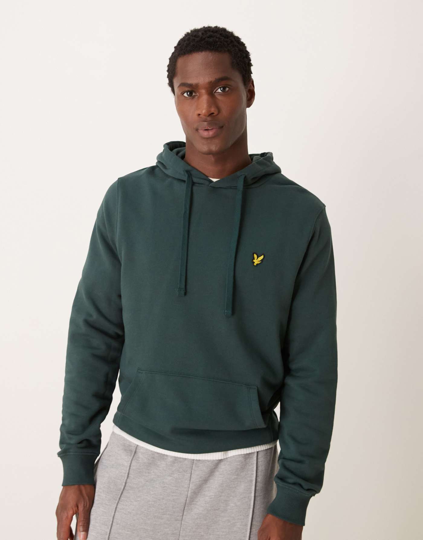 Lyle & Scott logo hoodie in dark green