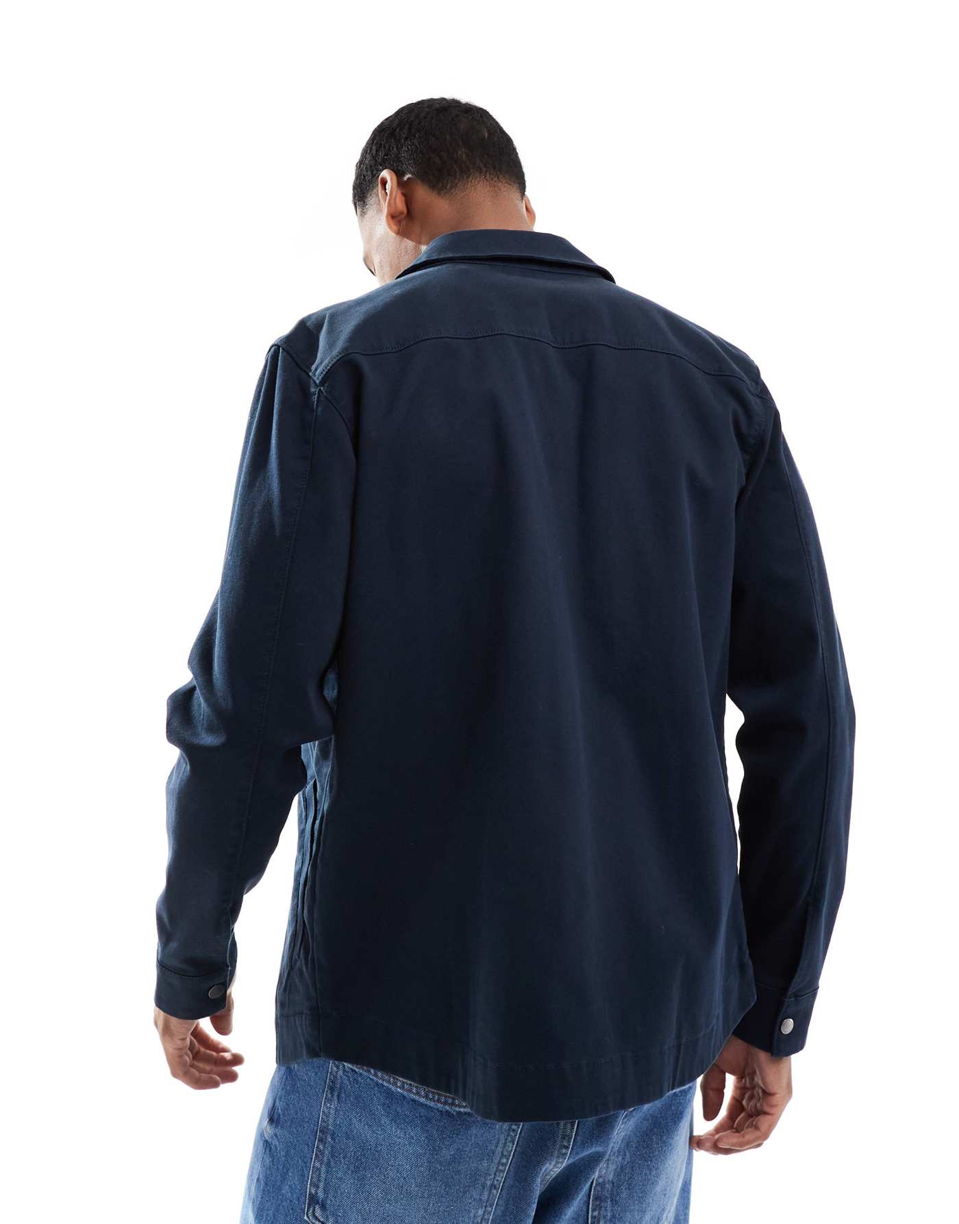 Lyle & Scott cord overshirt in navy