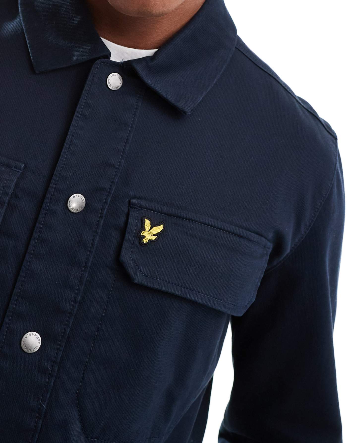 Lyle & Scott cord overshirt in navy