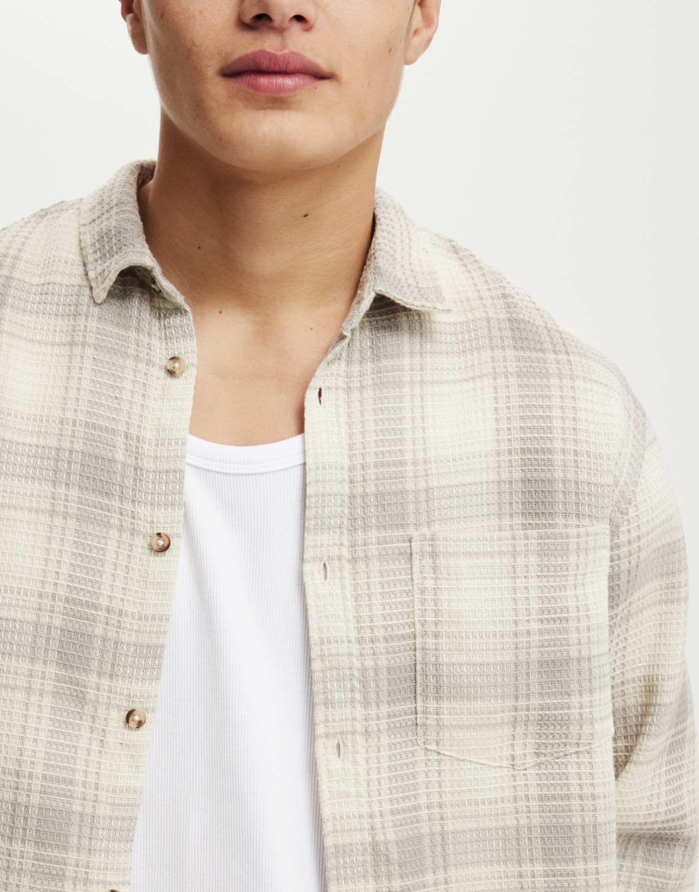 Cotton:On Boston long sleeve shirt in beige