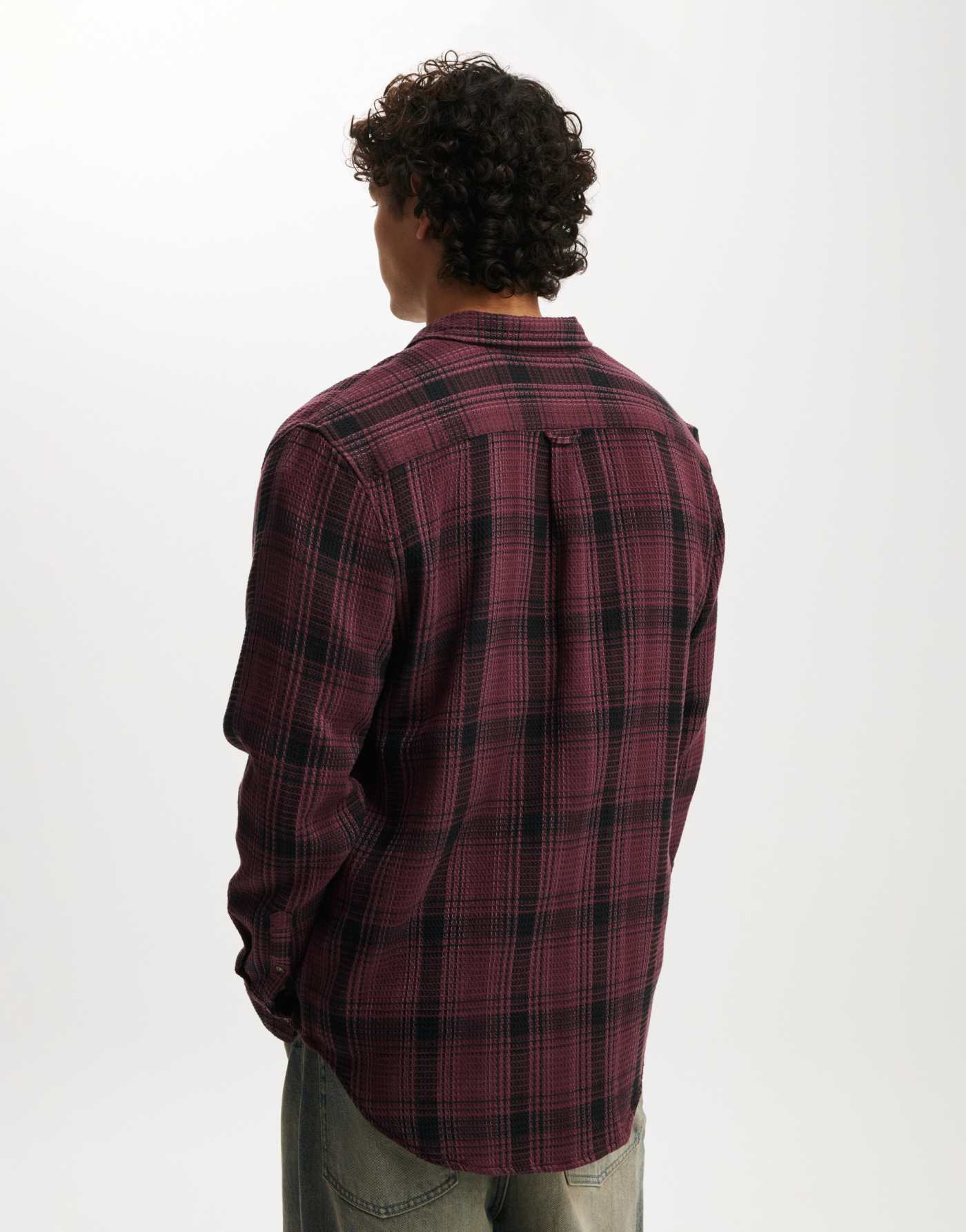 Cotton:On Boston long sleeve shirt in burgundy