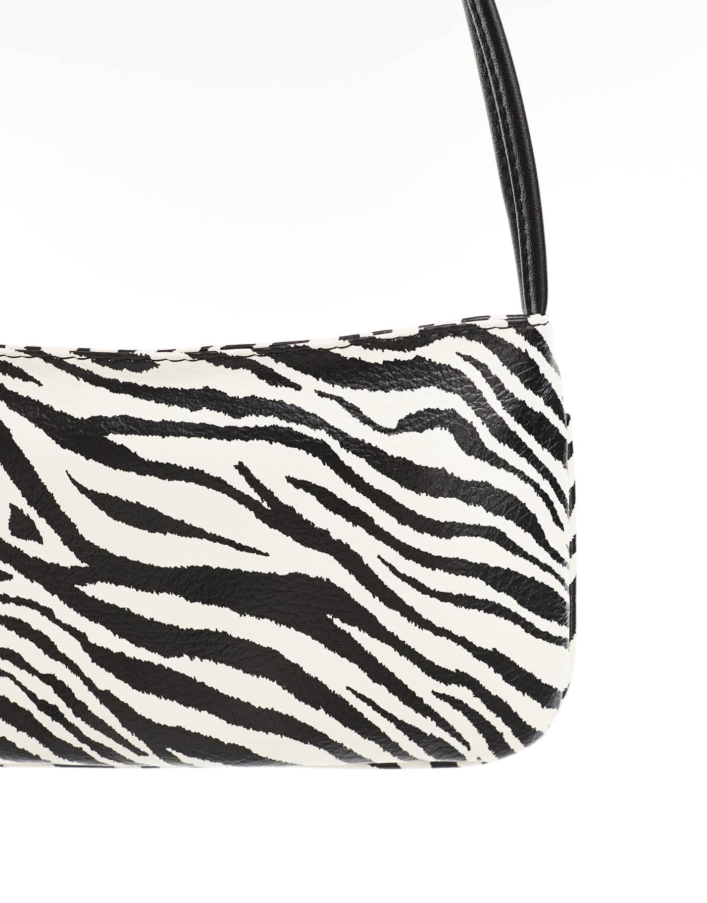 ASOS DESIGN shoulder bag with skinny straps in zebra