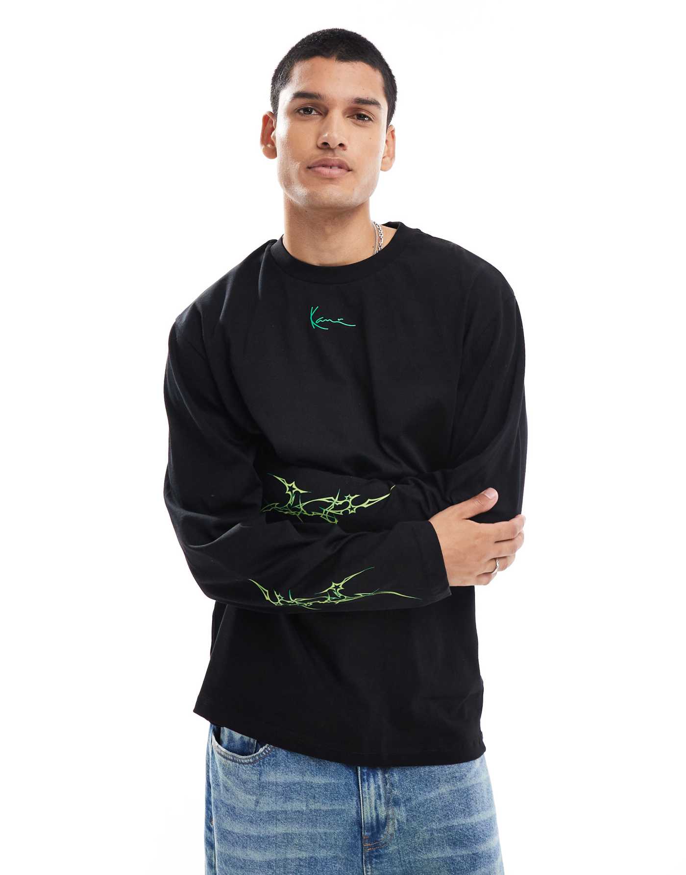 Karl Kani signature long sleeve t-shirt in black