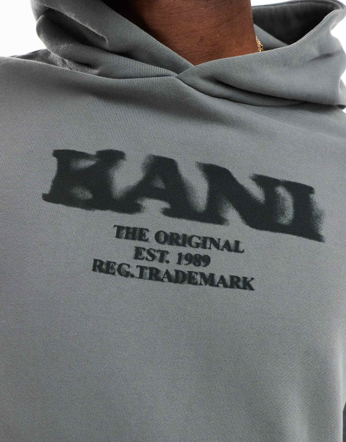 Karl Kani retro sprayed hoodie in grey