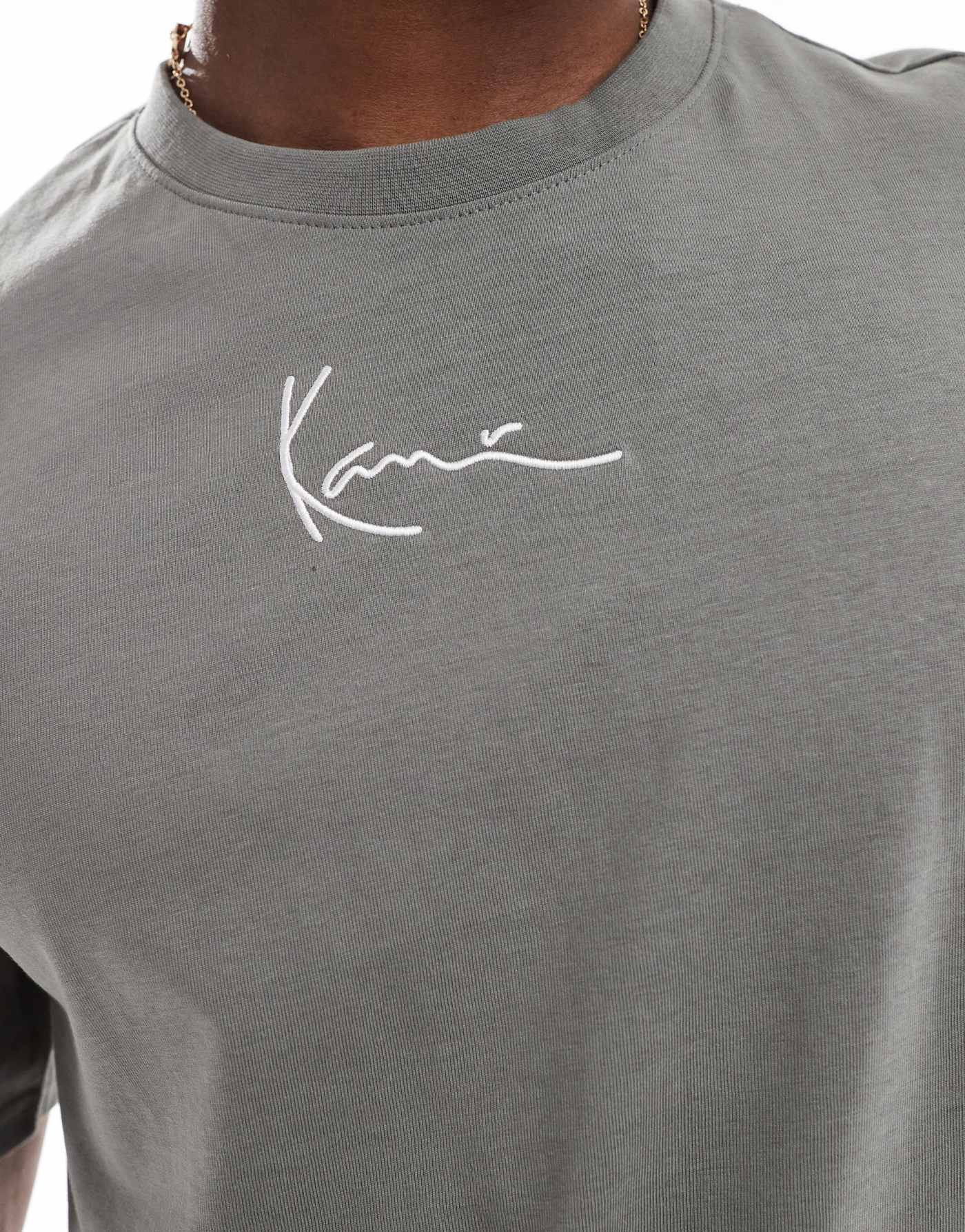 Karl Kani essentials signature logo t-shirt in grey