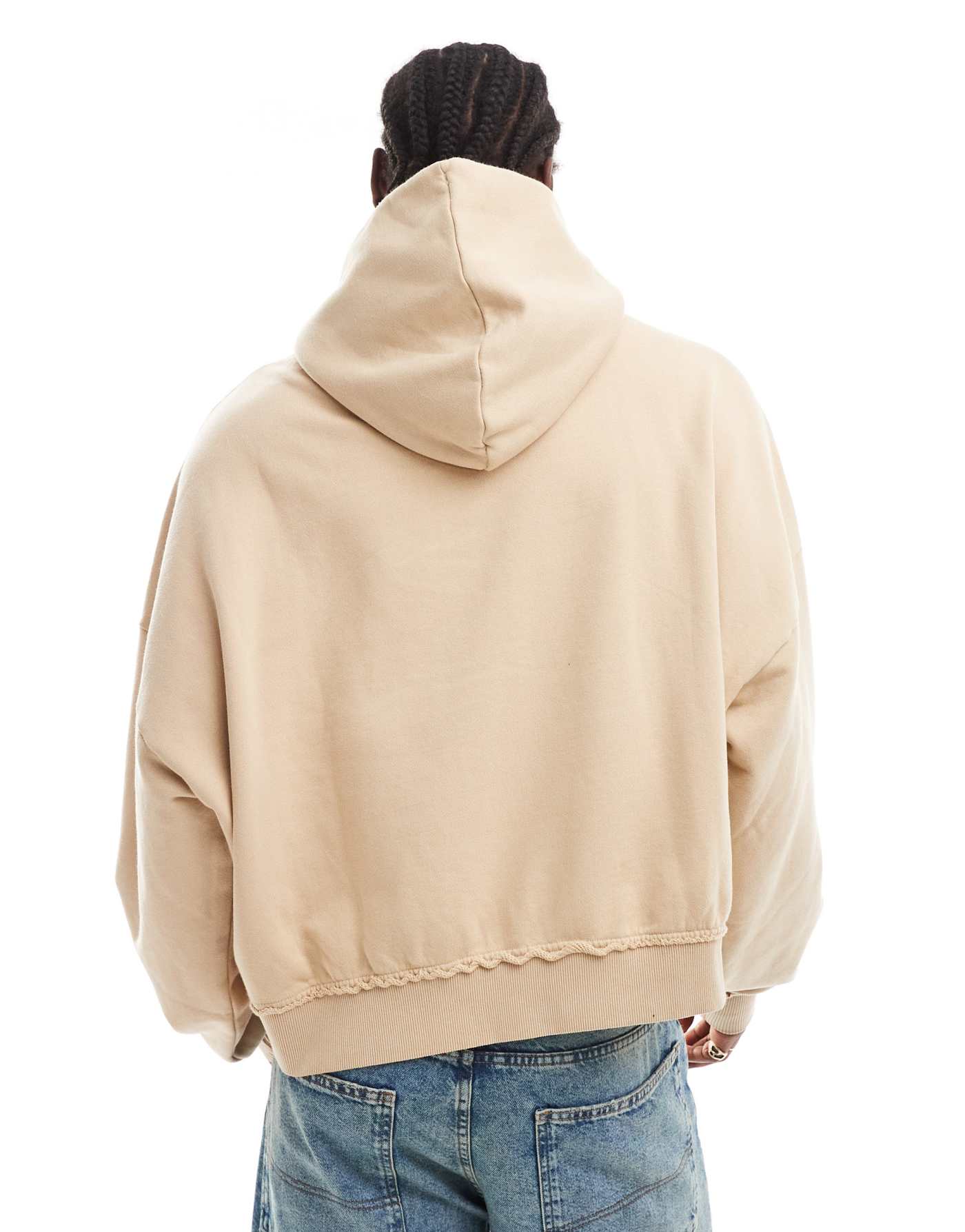 Karl Kani retro sprayed hoodie in dark beige