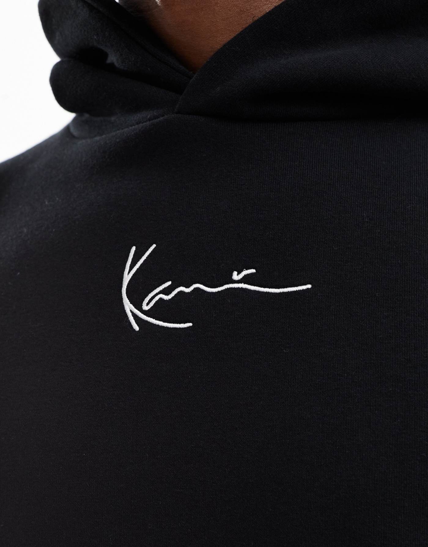 Karl Kani signature essentials logo hoodie in black