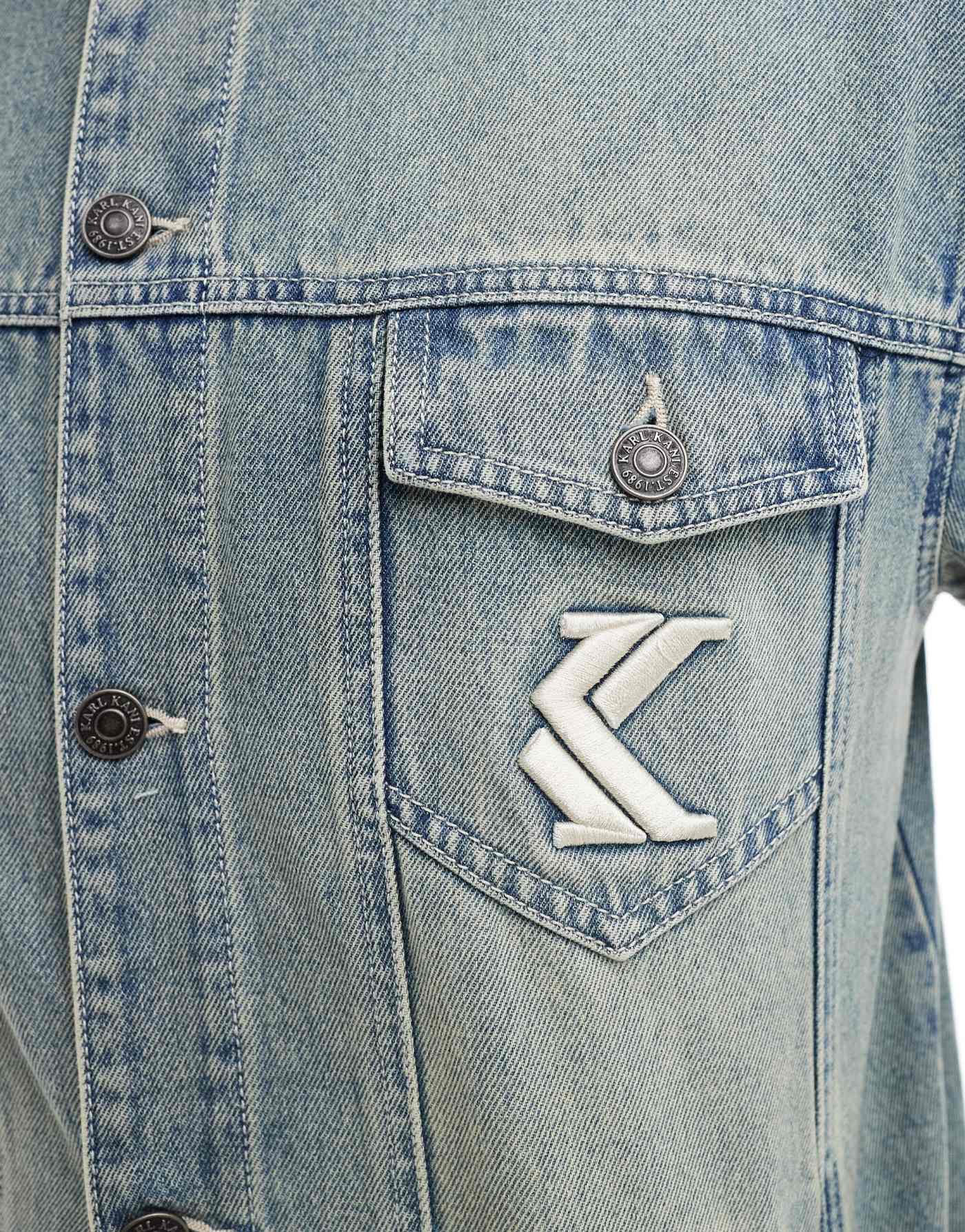 Karl Kani padded denim jacket in blue