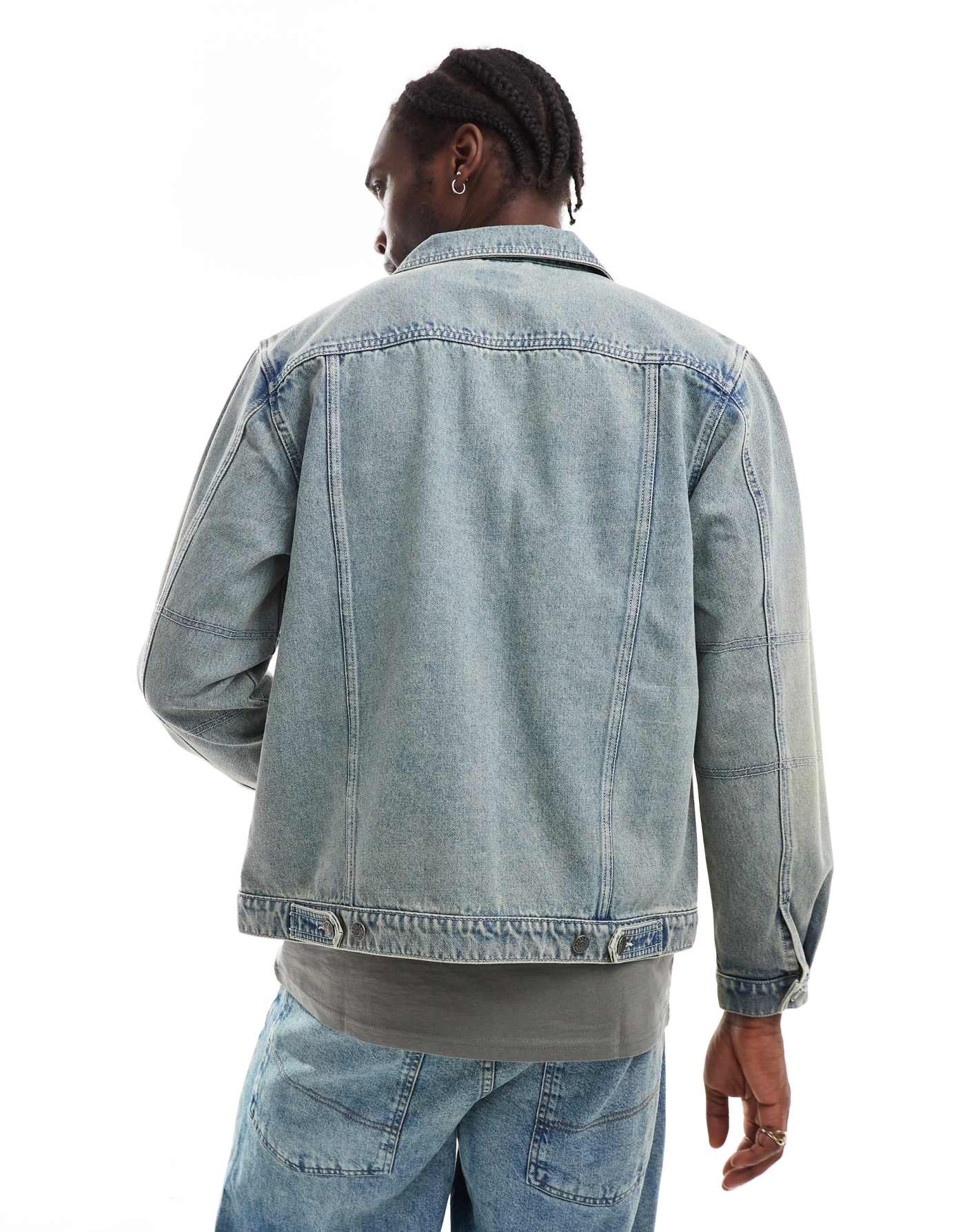 Karl Kani padded denim jacket in blue