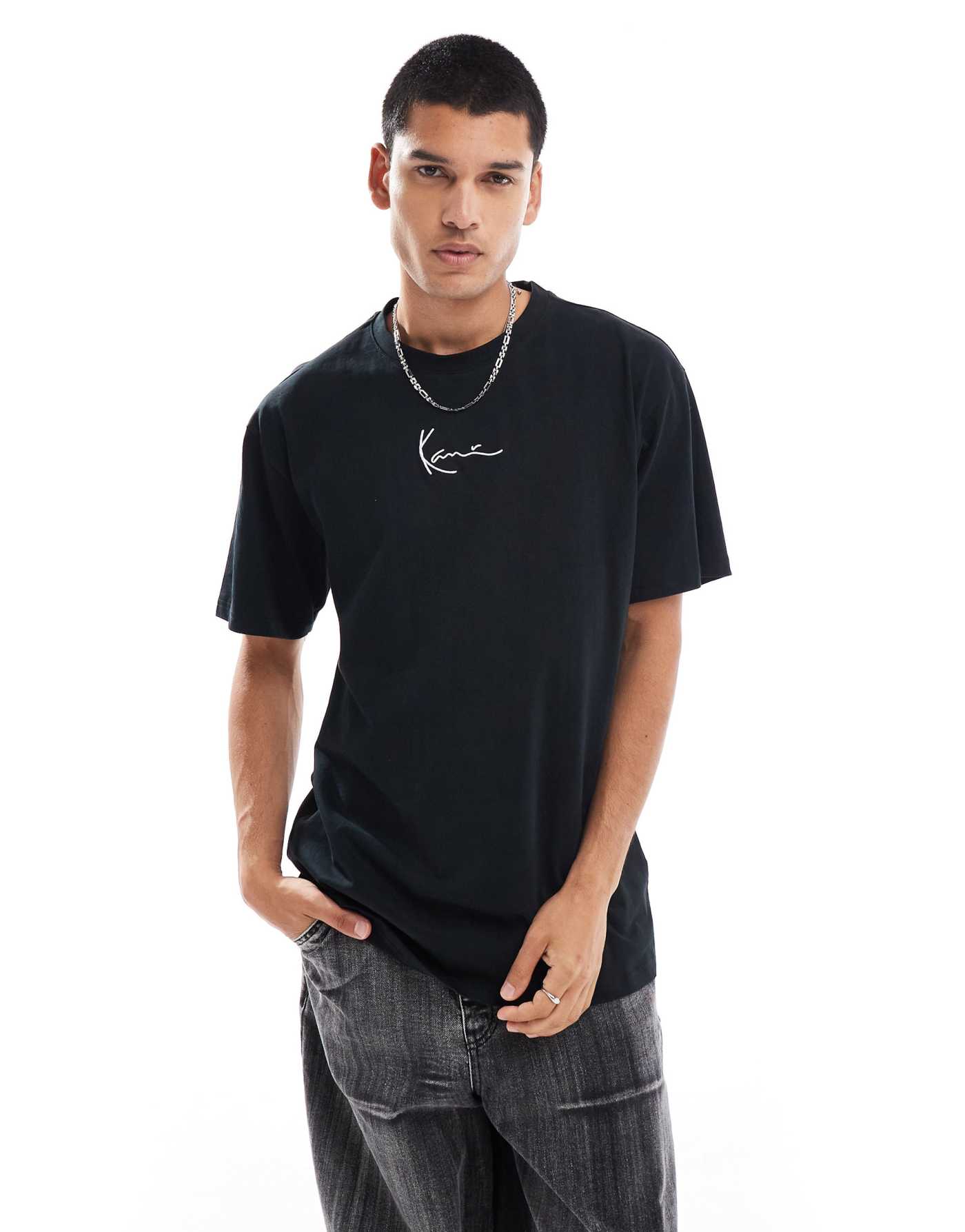 Karl Kani signature logo t-shirt in black