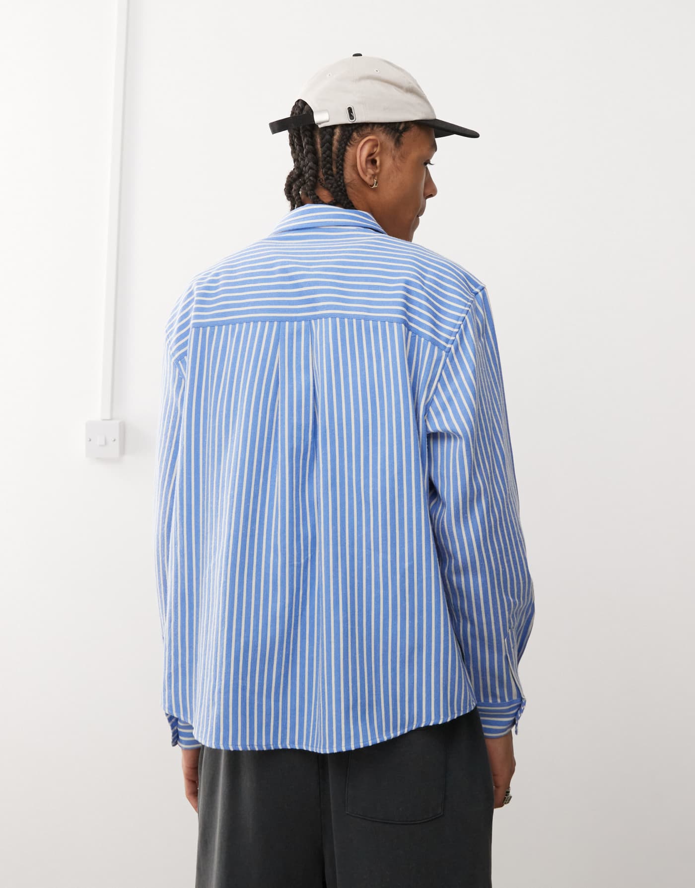 Prohibited oxford shirt in blue stripe