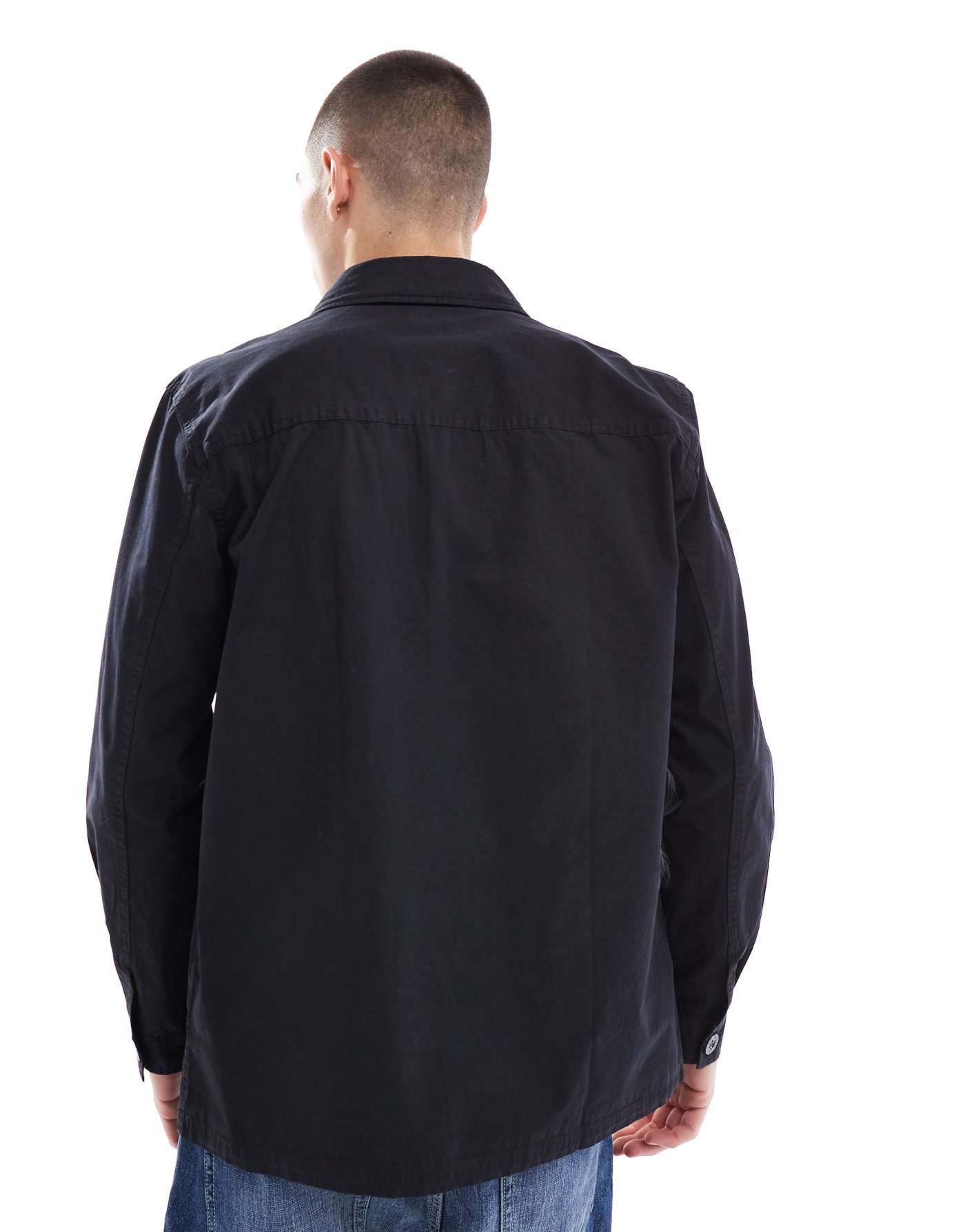 Pretty Green overshirt in black