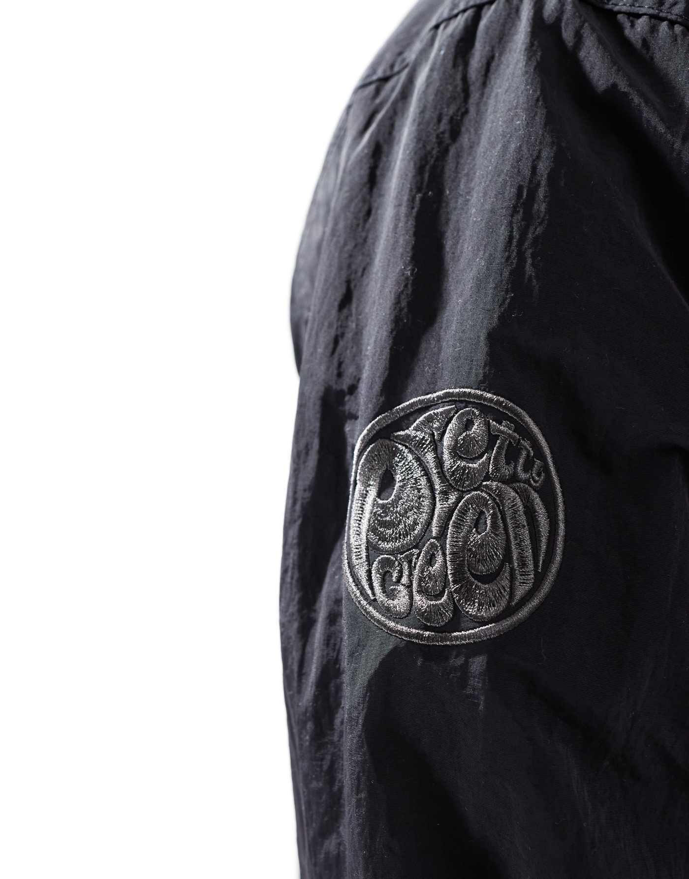 Pretty Green parka with sleeve patch logo in black