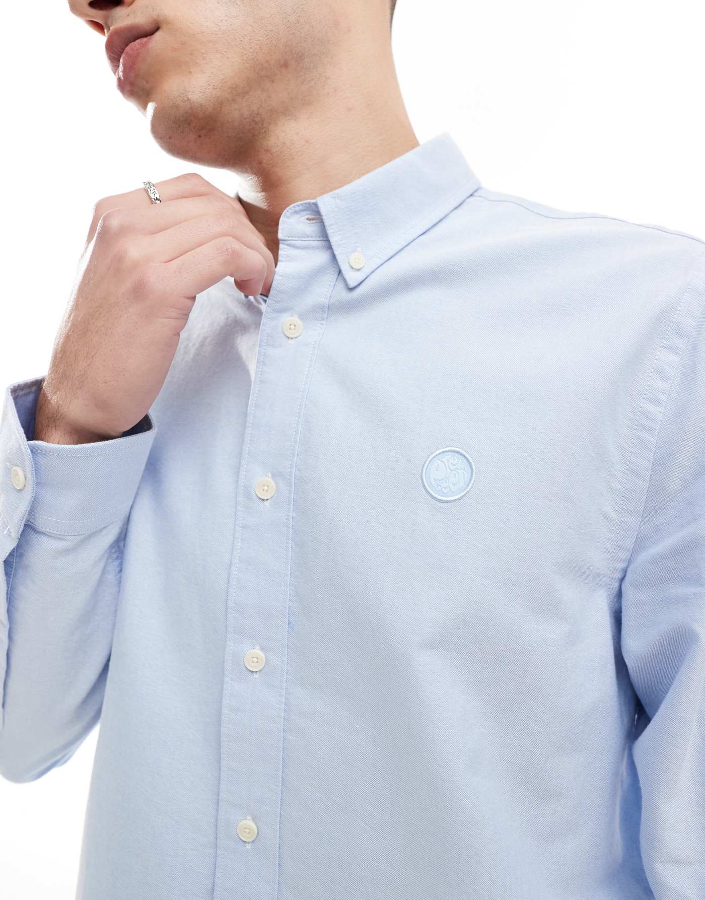 Pretty Green oxford shirt in navy