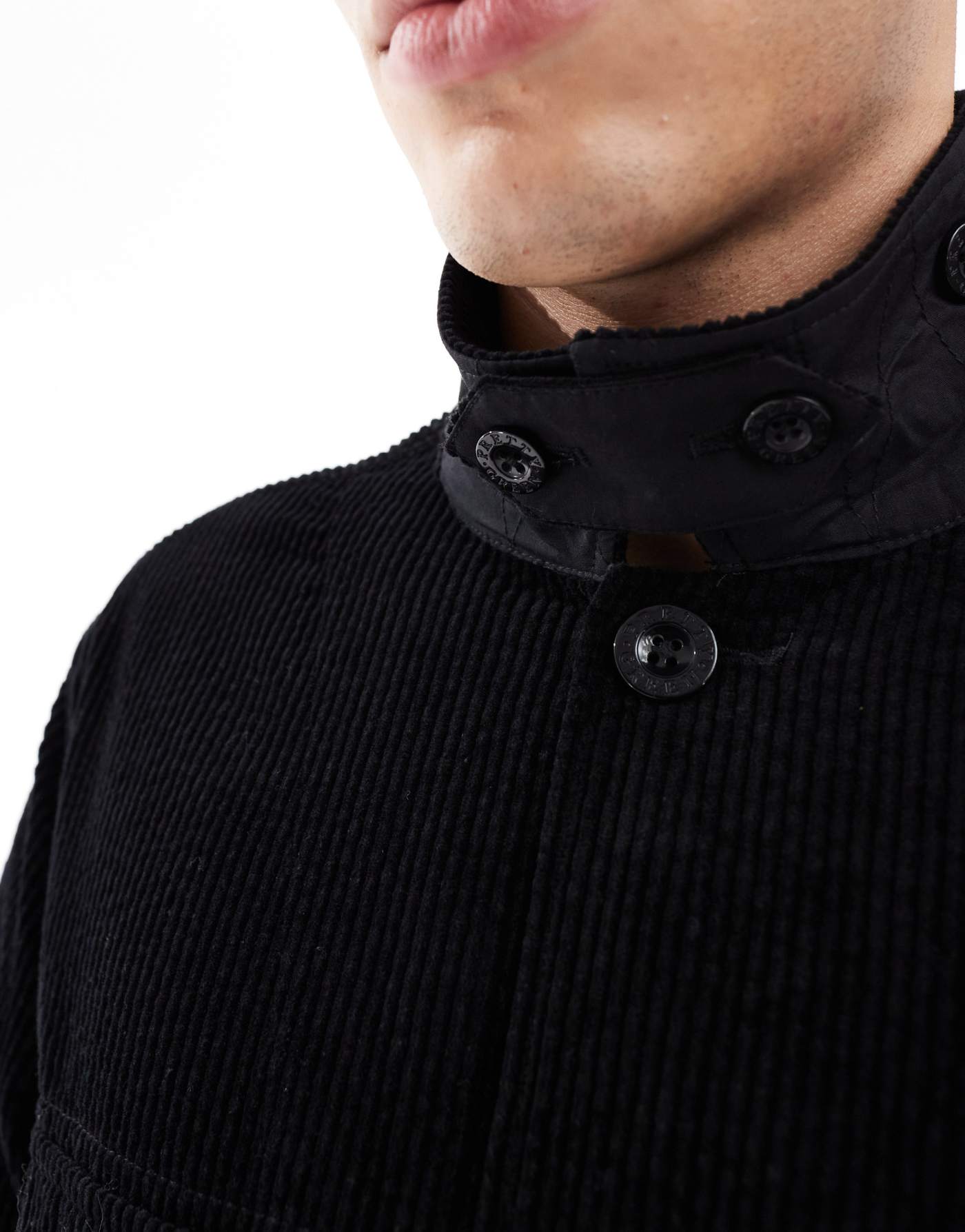 Pretty Green corduroy overshirt in black