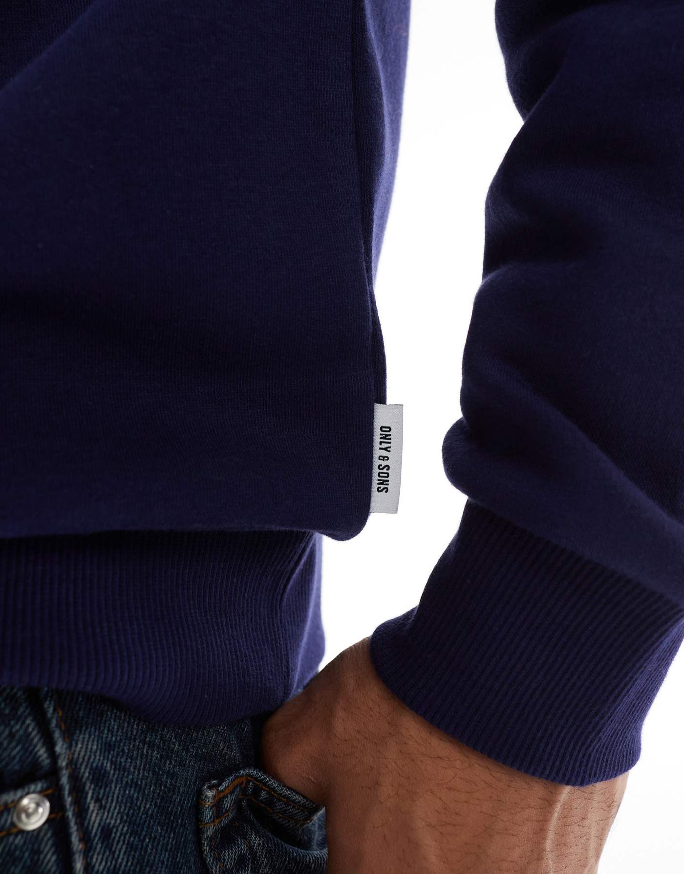 ONLY & SONS crew neck sweat in navy