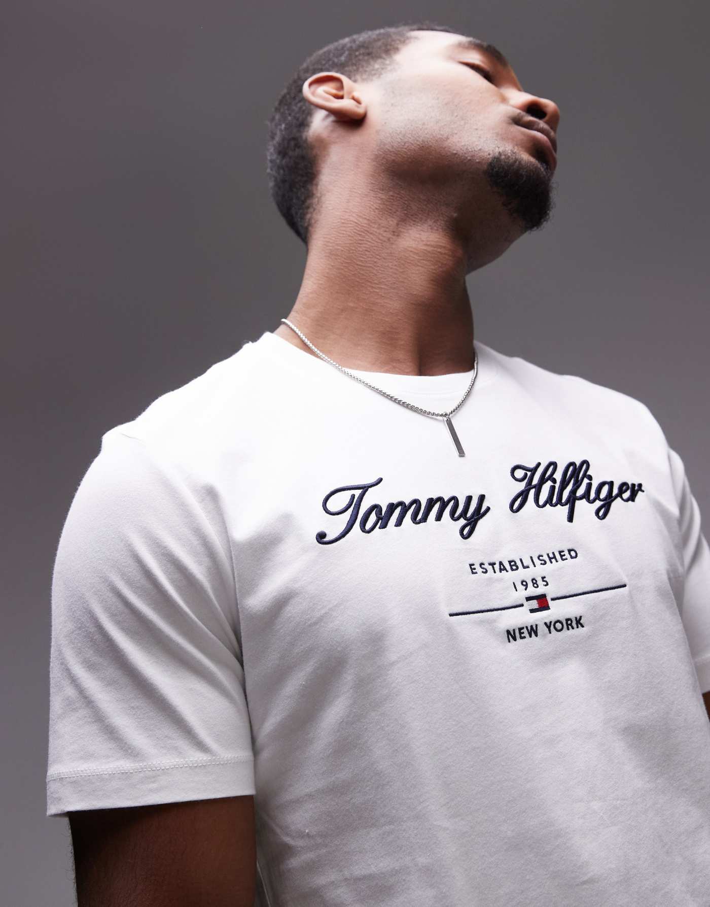 Tommy Hilfiger script logo t-shirt in white