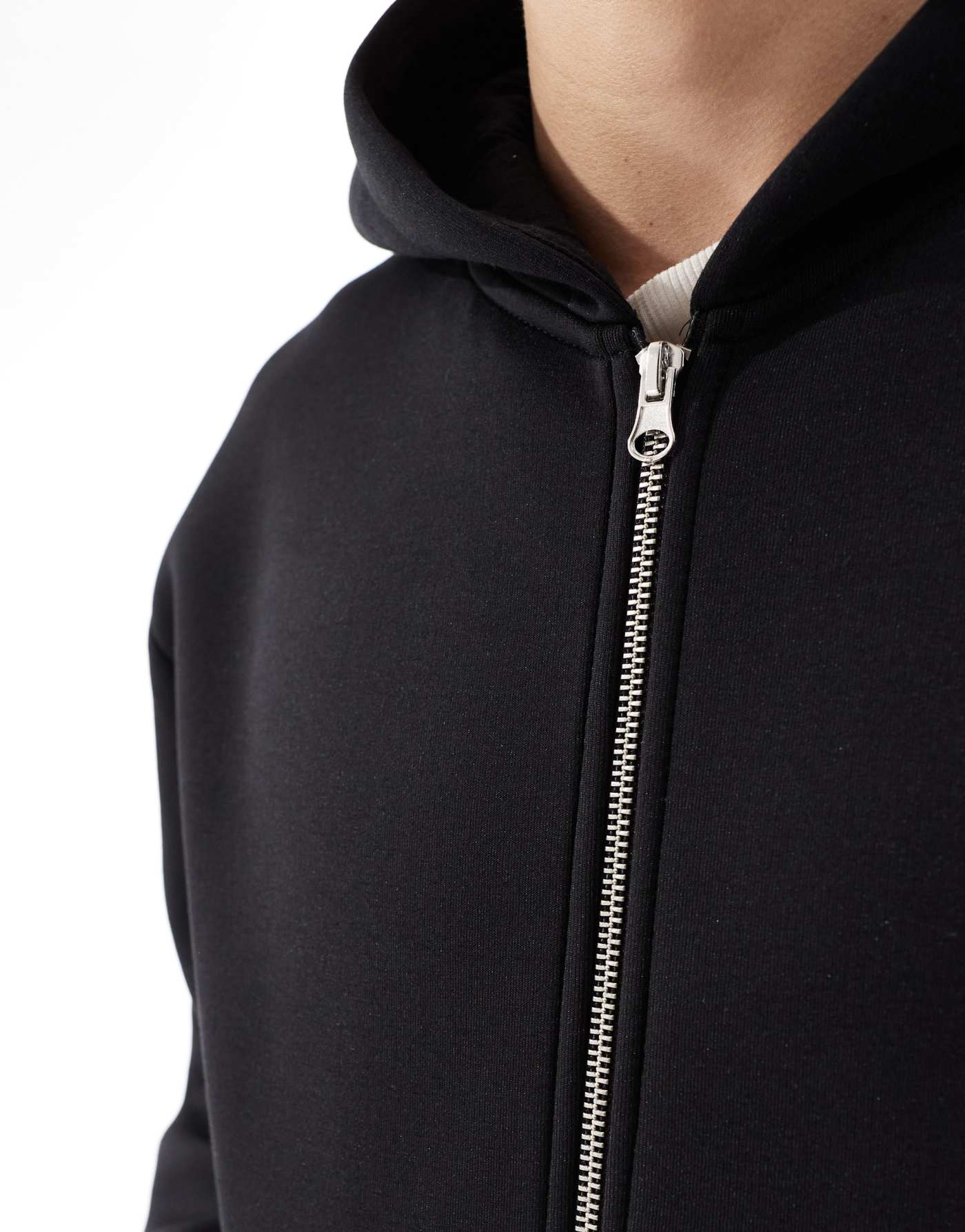 ASOS DESIGN heavyweight boxy oversized scuba hoodie in black