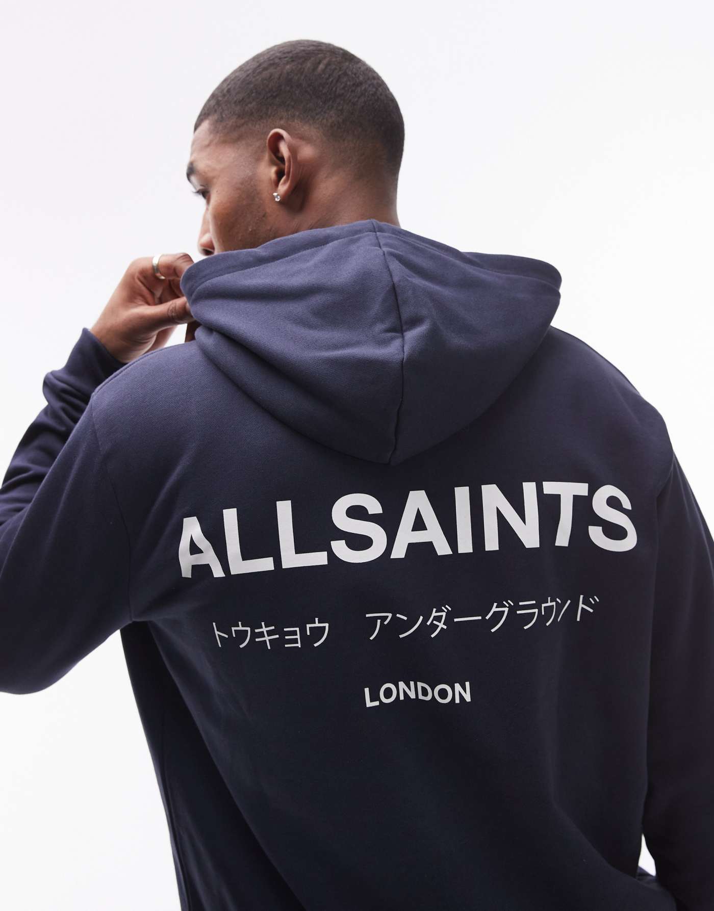 AllSaints Undergroud Oth hoodie in navy