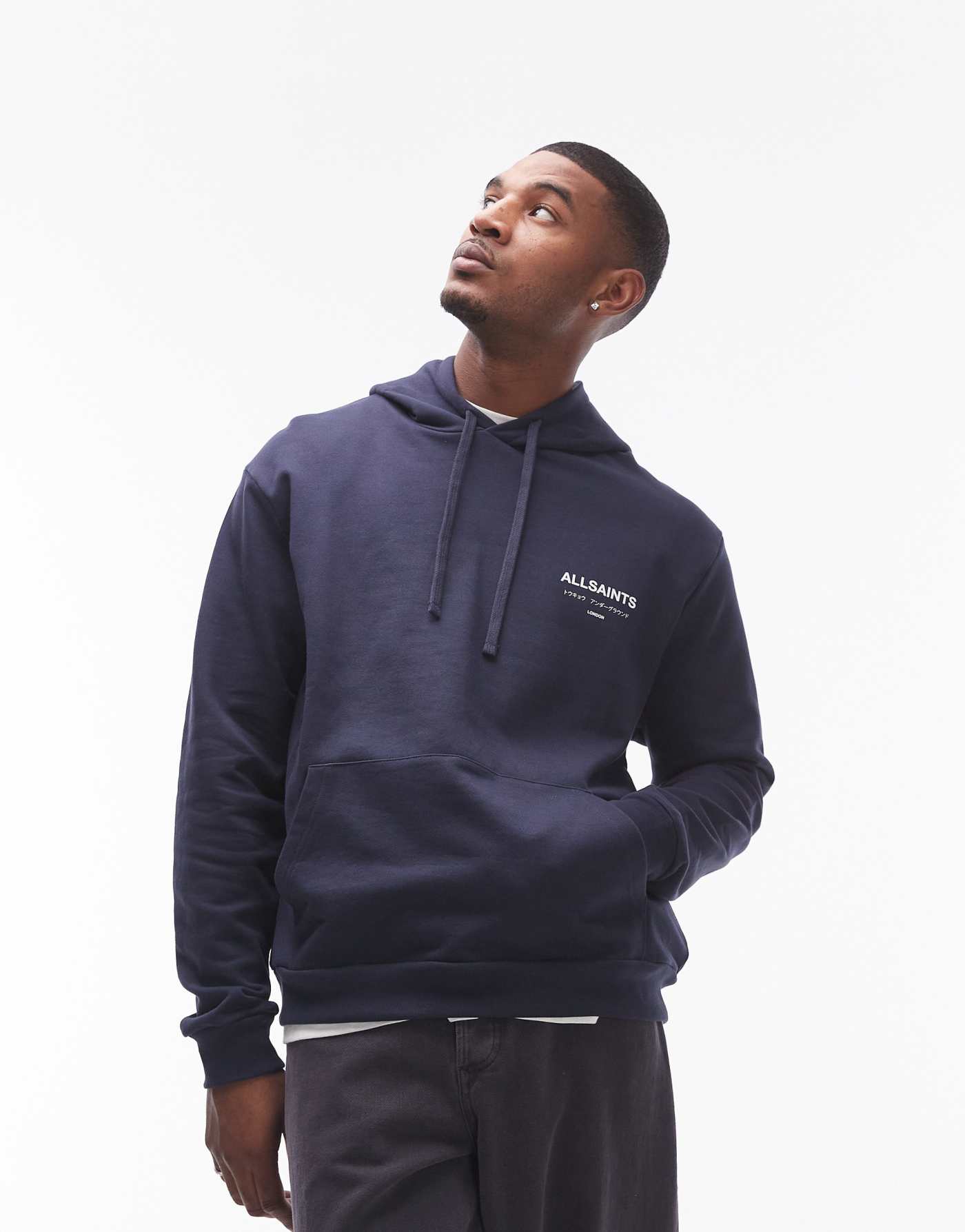 AllSaints Undergroud Oth hoodie in navy