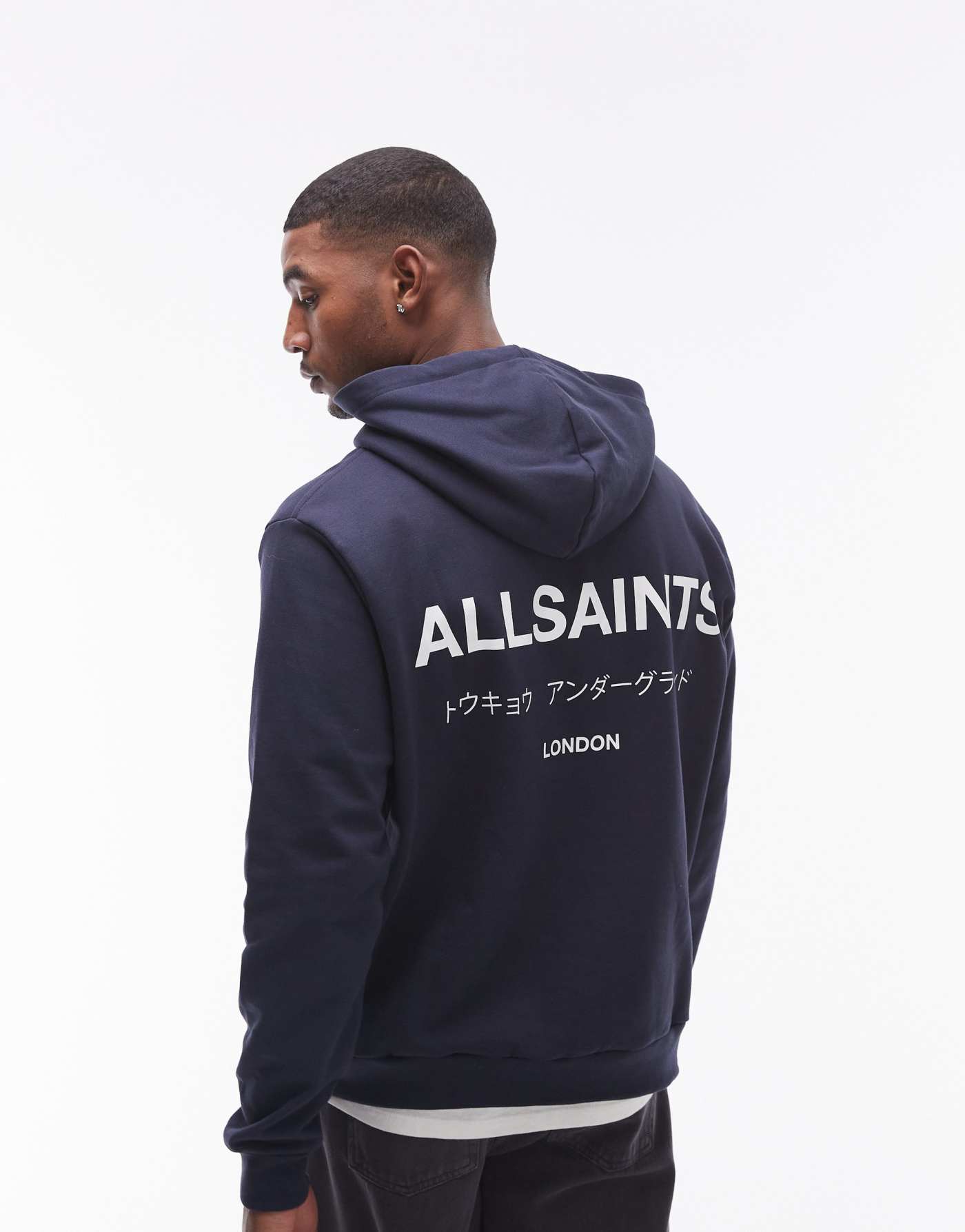 AllSaints Undergroud Oth hoodie in navy