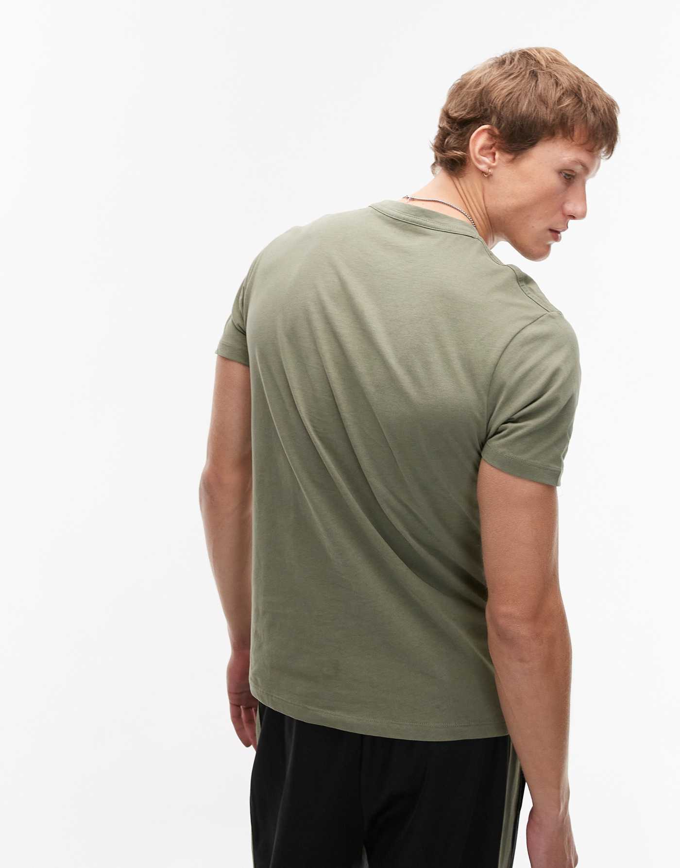 AllSaints Brace brushed cotton t-shirt in light green