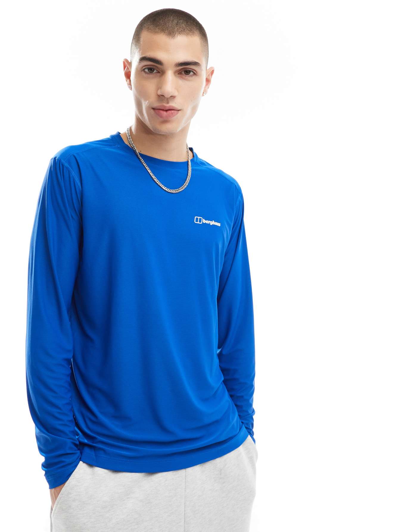 Berghaus 24/7 Crew Long Sleeve Tech Tee in blue