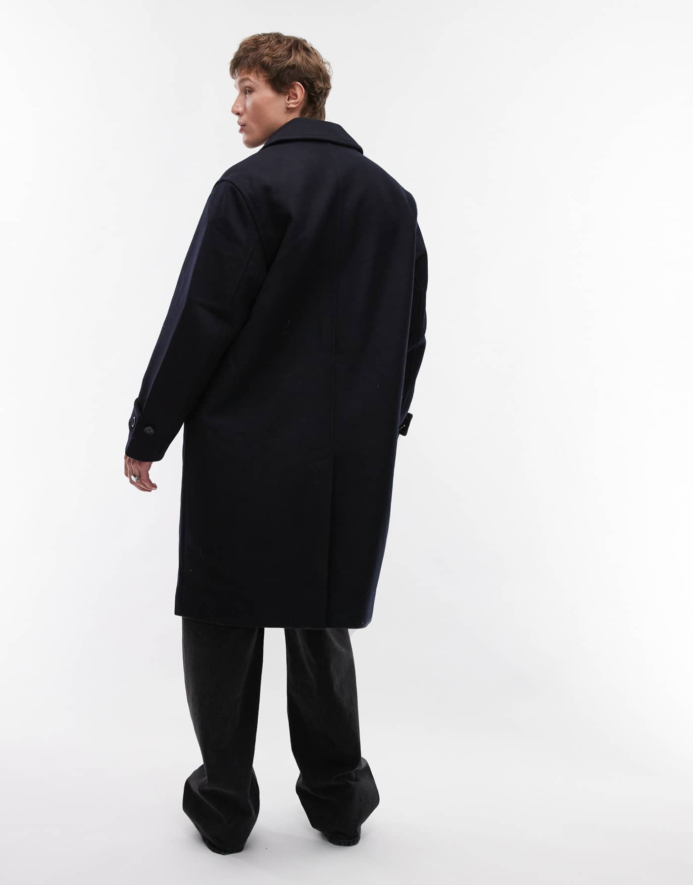 ARKET wool blend overcoat in blue