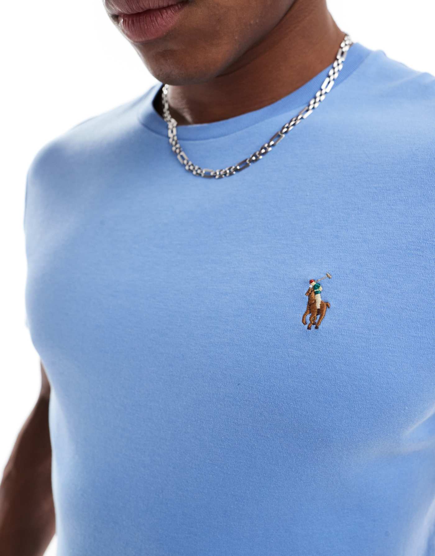 Polo Ralph Lauren icon logo pima cotton t-shirt in blue marl