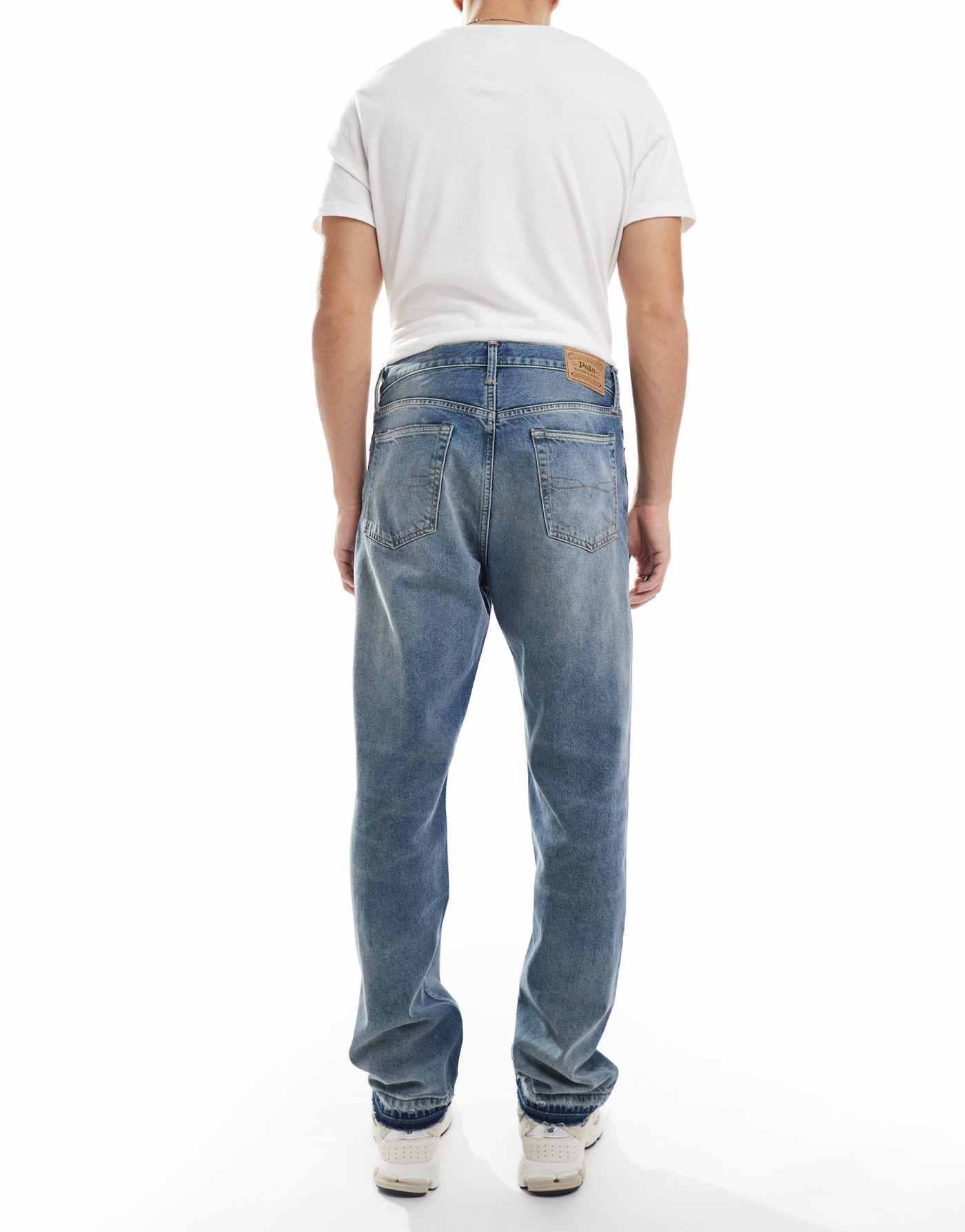 Polo Ralph Lauren Heritage straight fit raw hem jeans in light wash