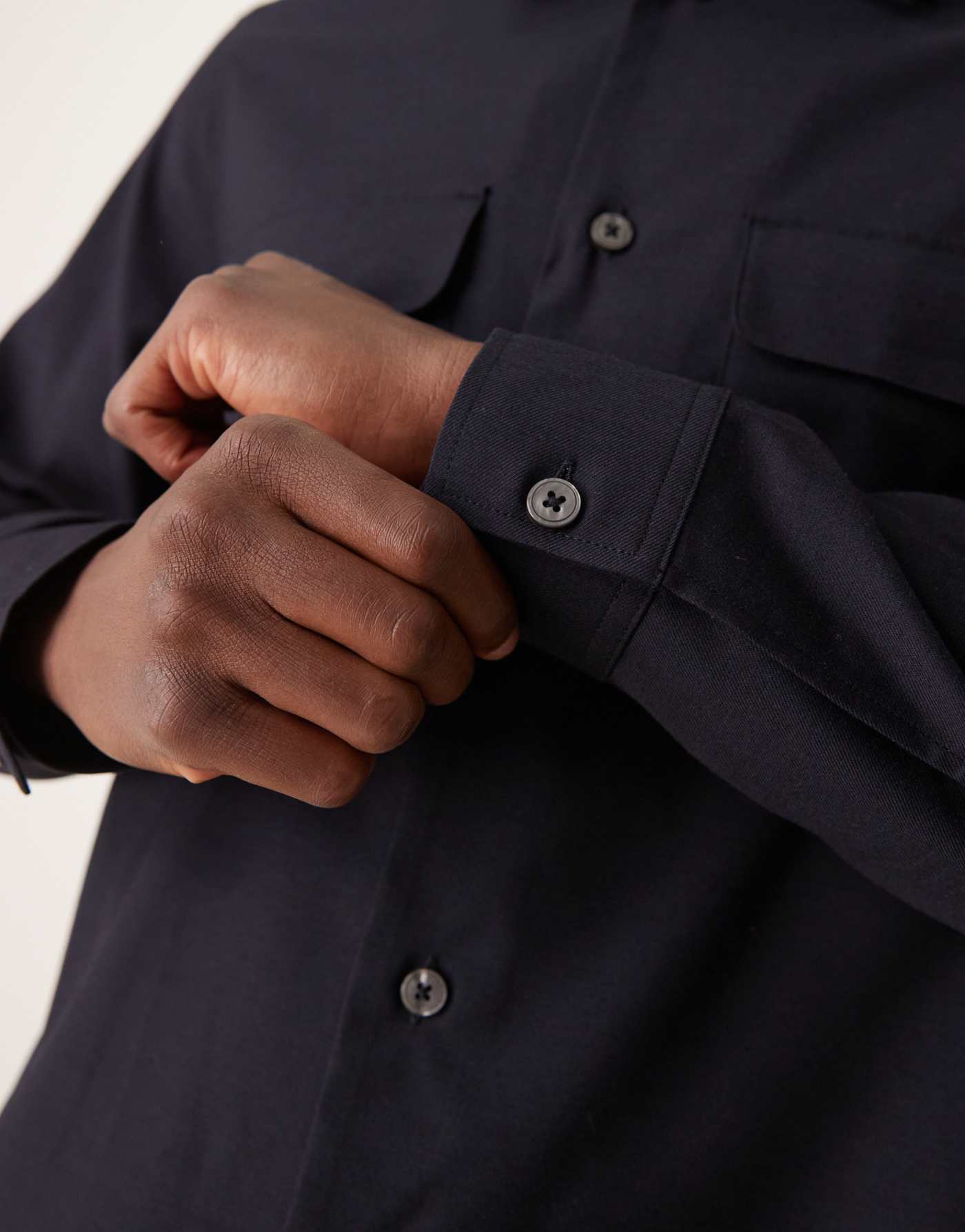 Mango pocket detail slim fit shirt in navy