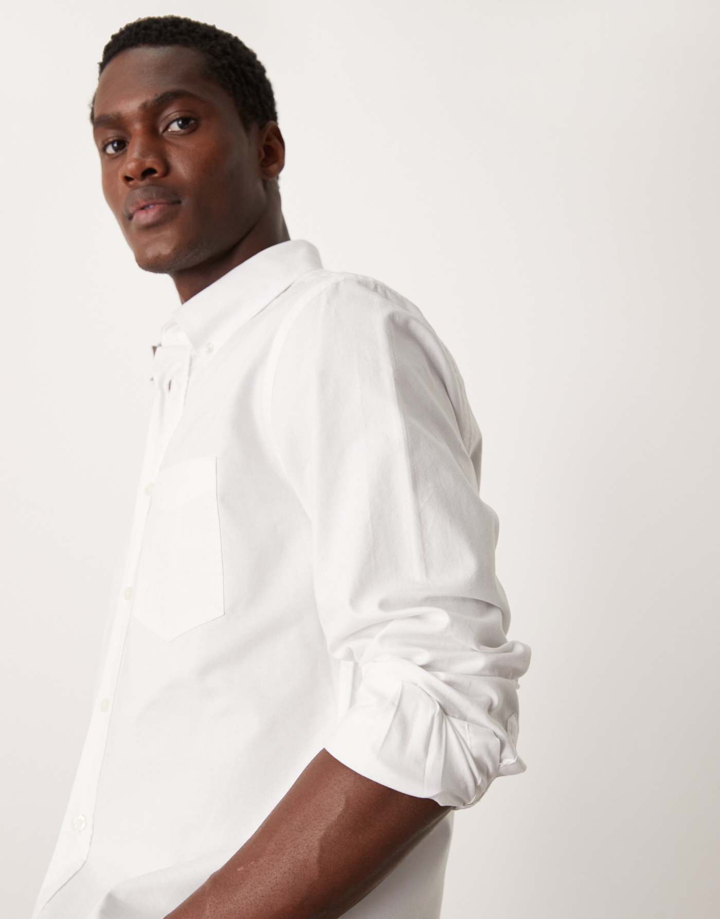 Mango regular fit classic shirt in white