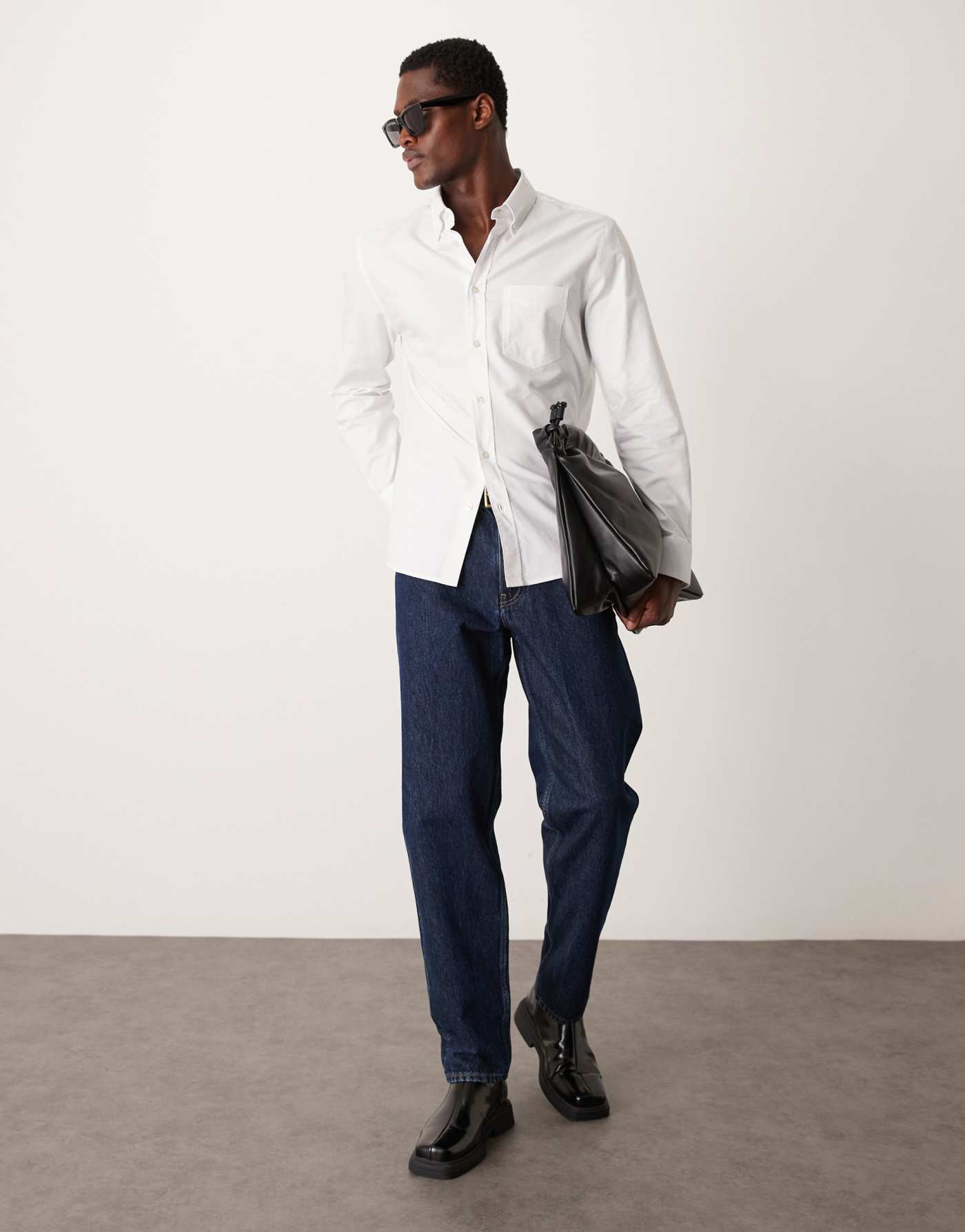 Mango regular fit classic shirt in white