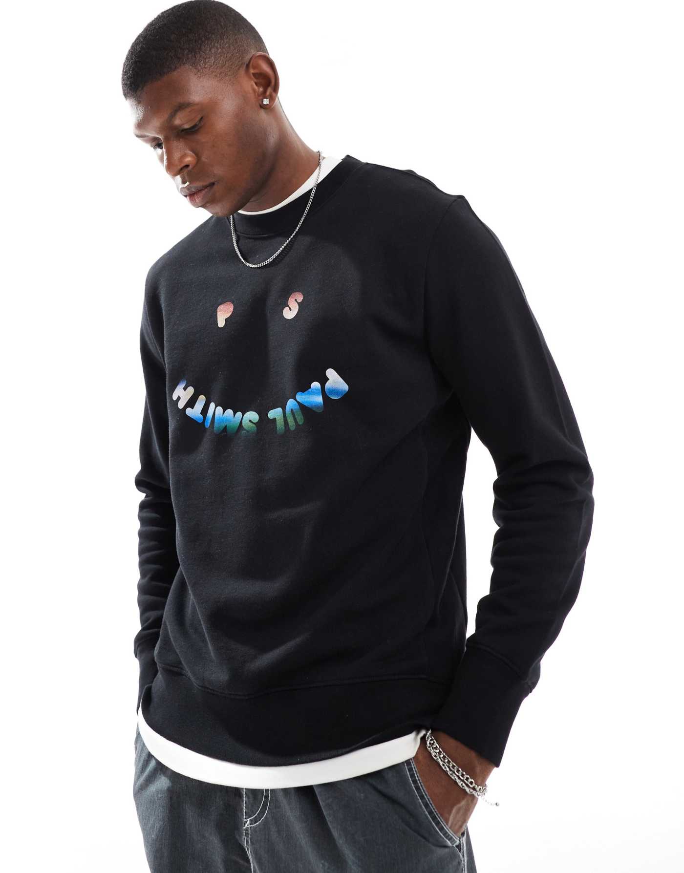 PS Paul Smith happy logo sweatshirt in black