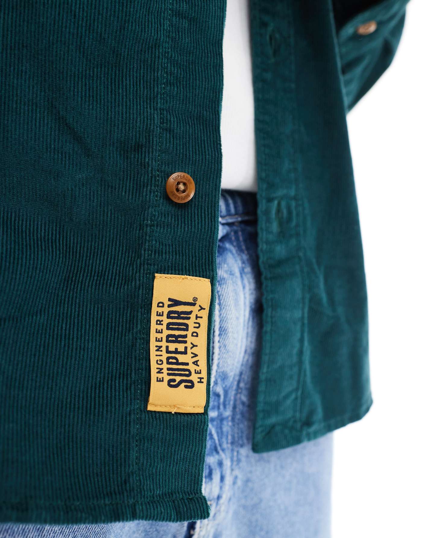 Superdry Trailsman relaxed fit corduroy shirt in pine green