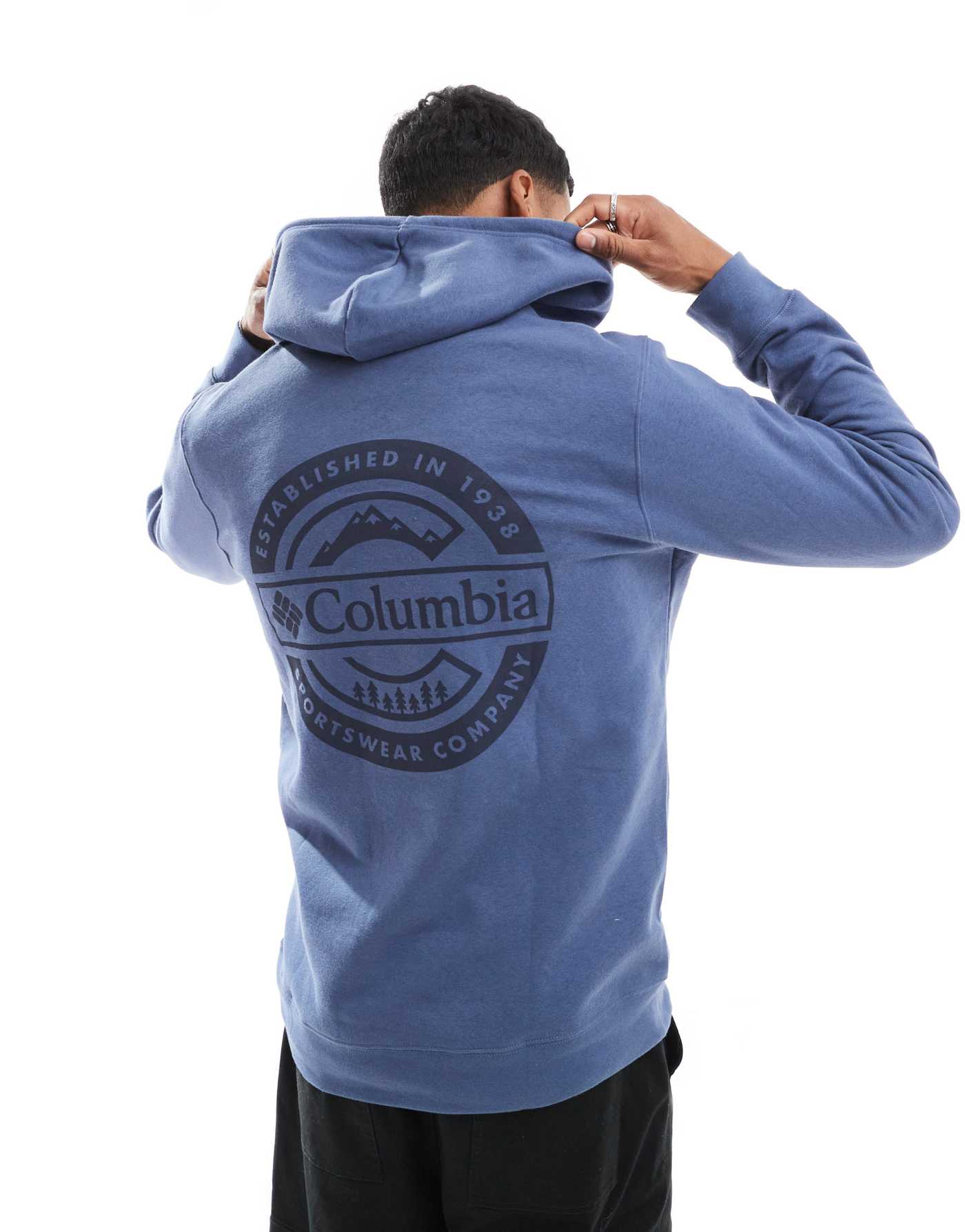 Columbia trek graphic hoodie in blue