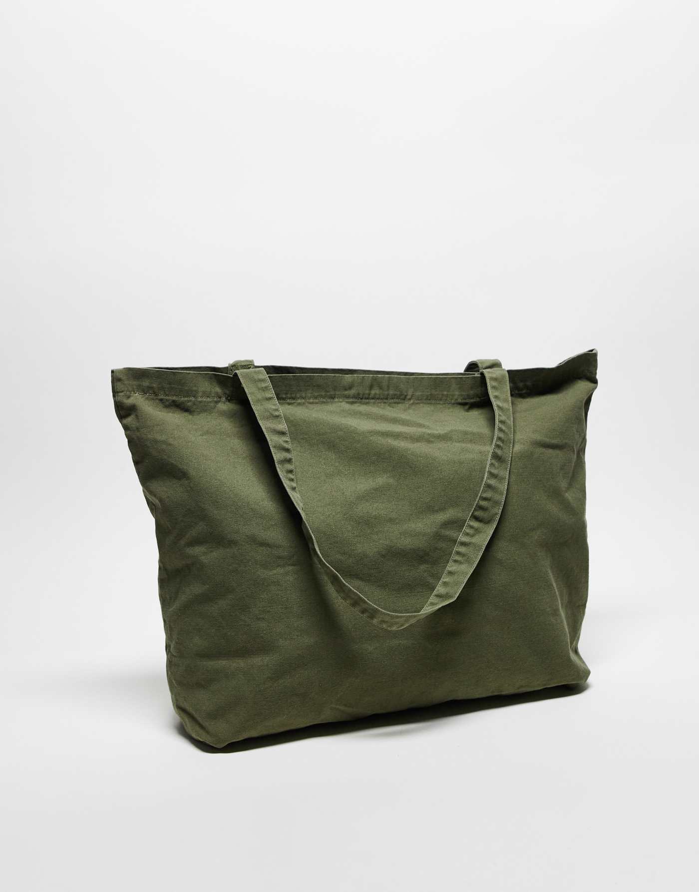 AllSaints Orlando logo tote bag in khaki