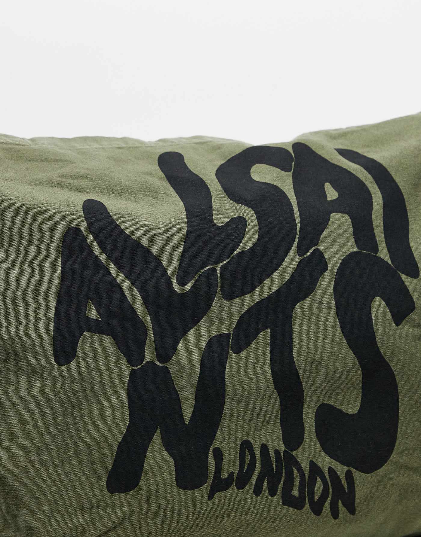 AllSaints Orlando logo tote bag in khaki