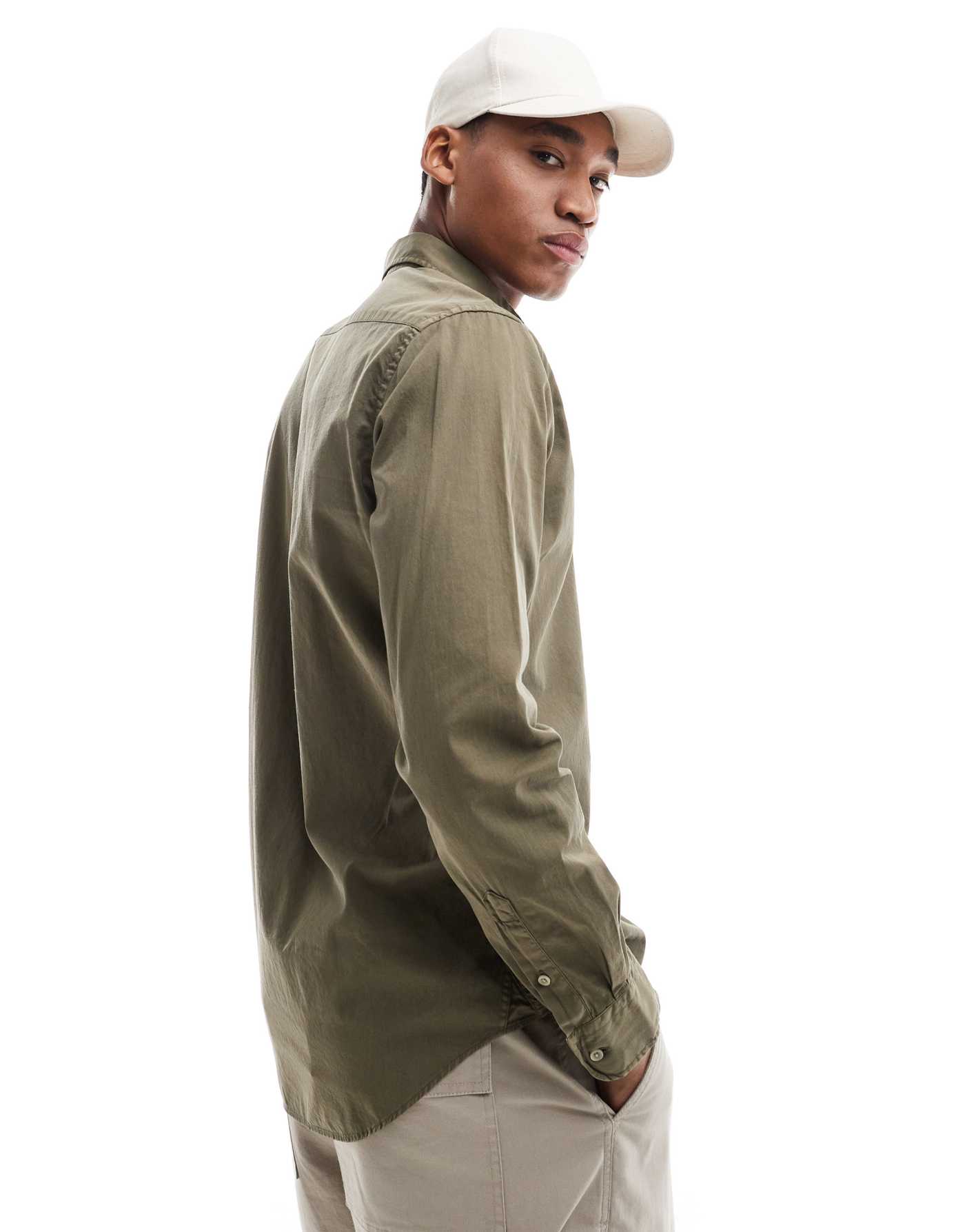 Scalpers Atle Shirt In Dark Khaki