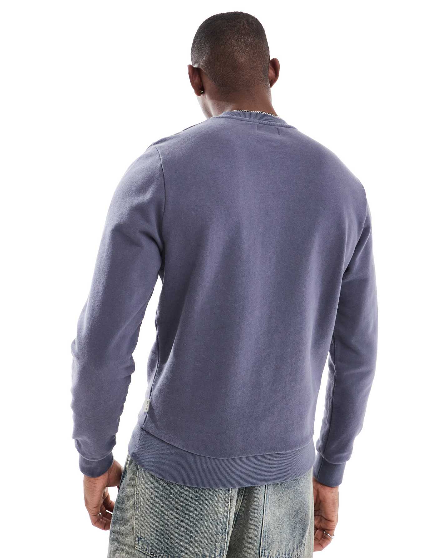 Scalpers Crew Pocket Sweater In Navy