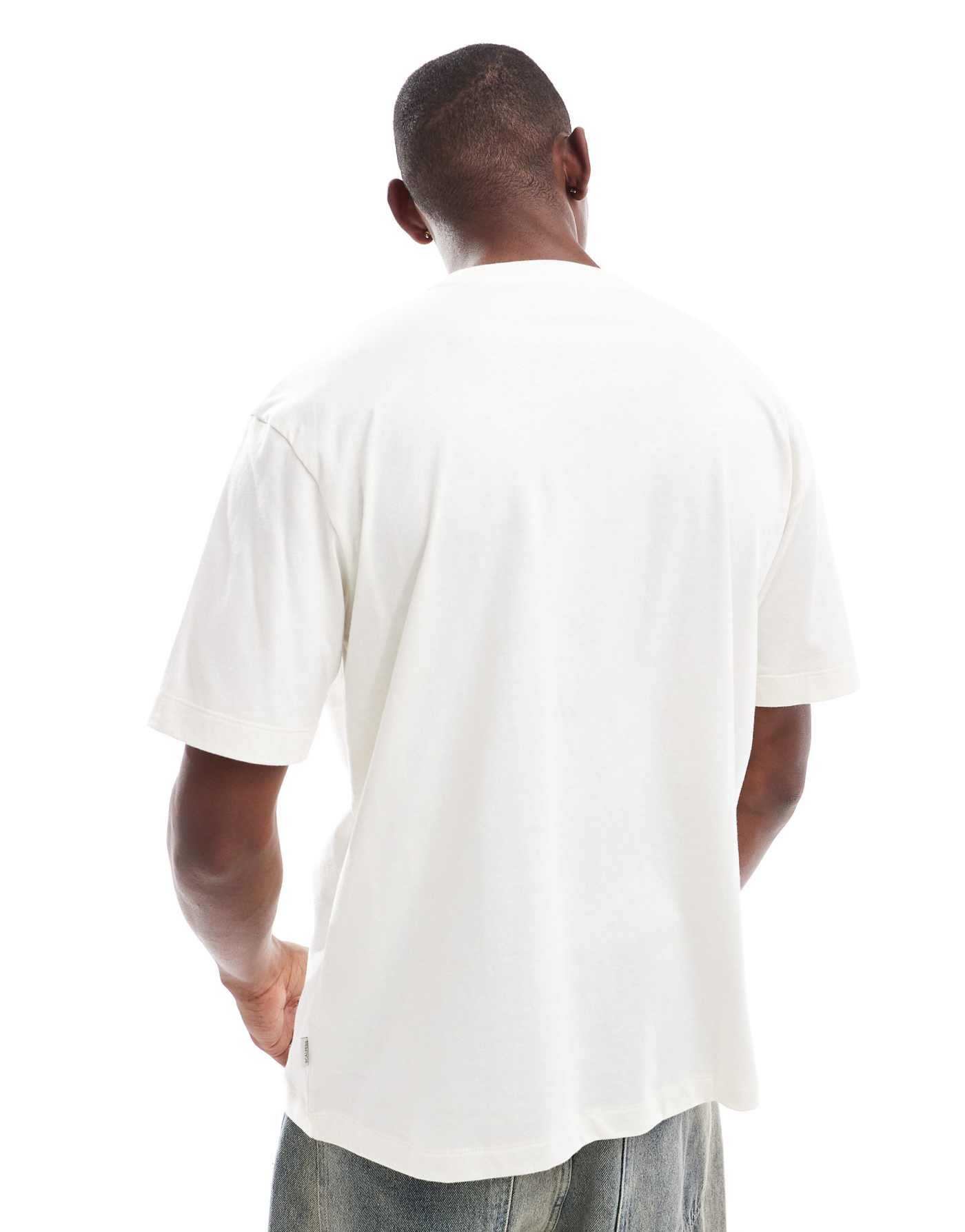 Scalpers Pocket Logo Tee In Cream