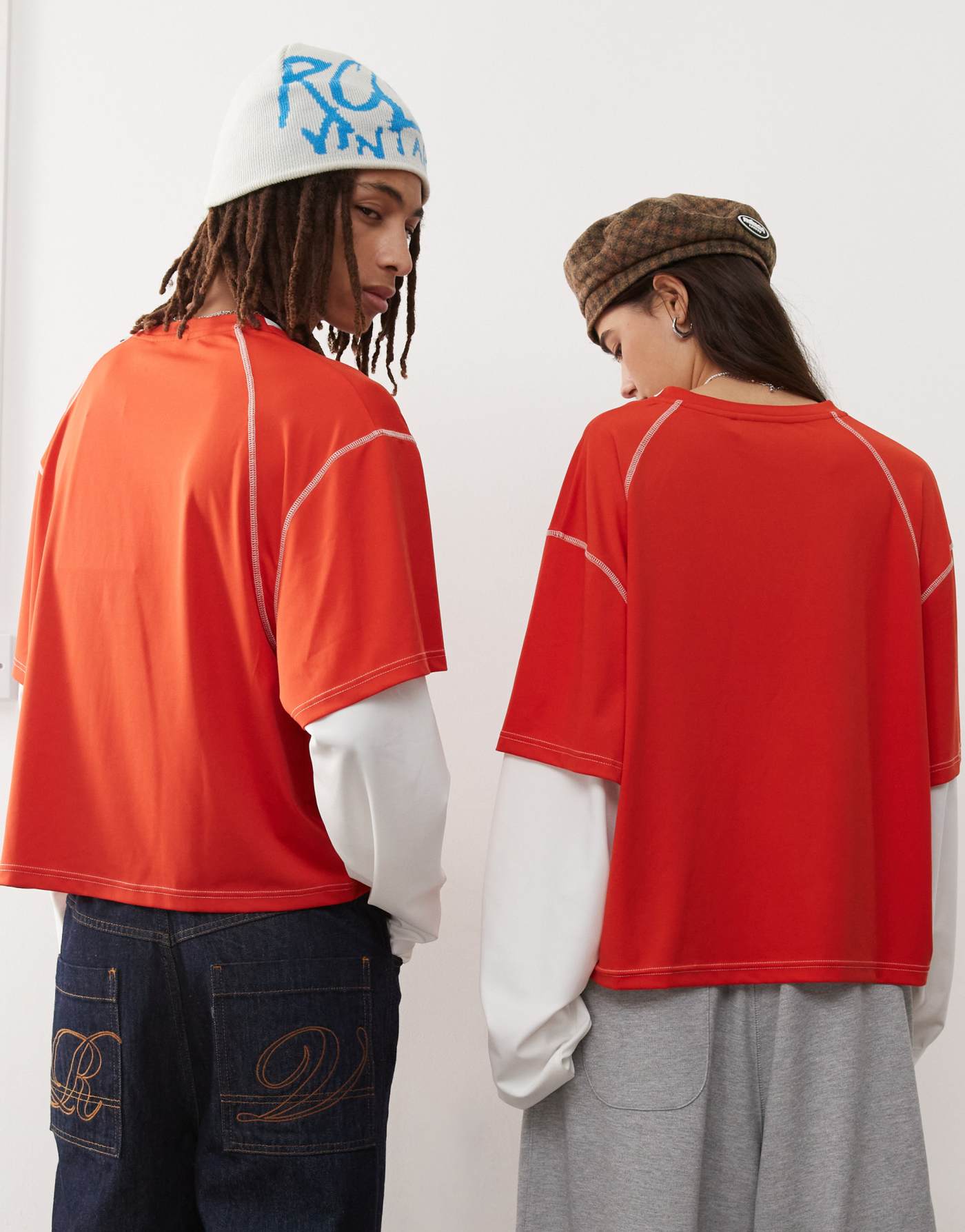 Reclaimed Vintage unisex double layer airtex football t-shirt