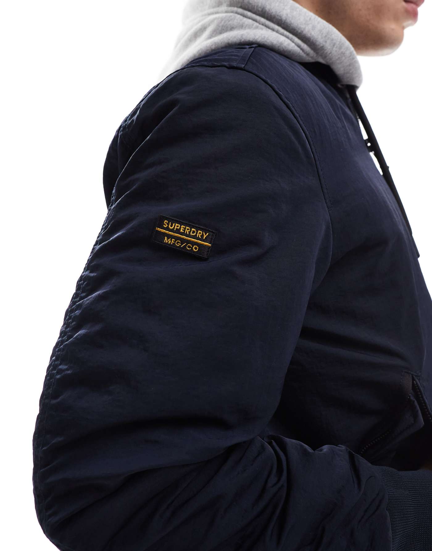 Superdry Military hooded ma1 jacket in eclipse navy