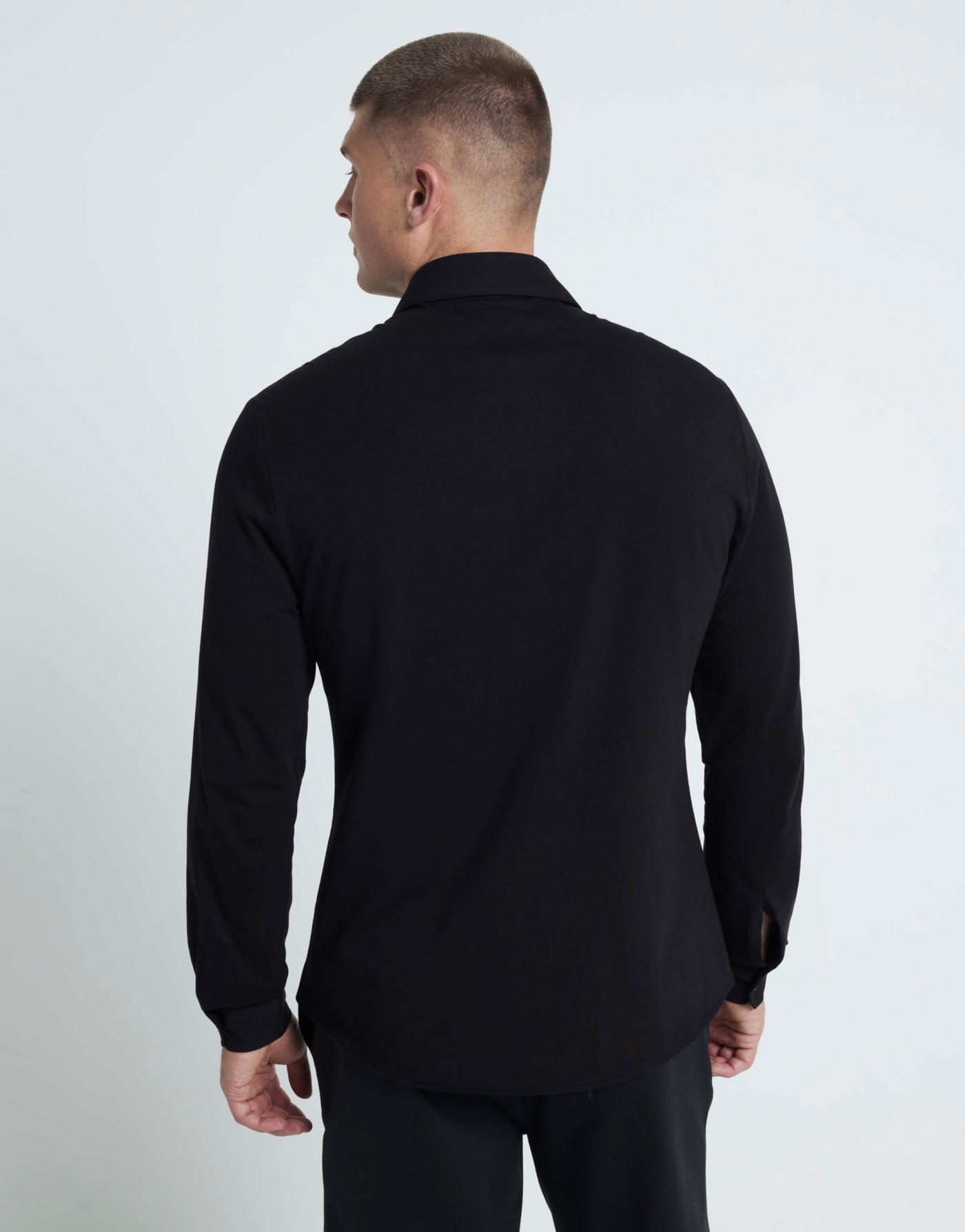 River Island Muscle fit jersey shirts in black