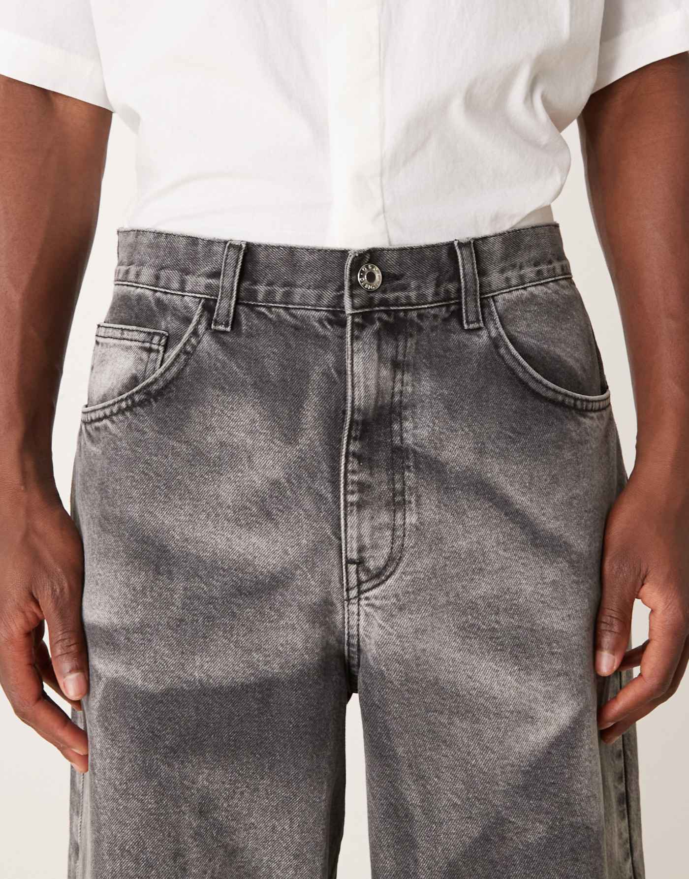 ASOS DESIGN super baggy jeans in marble wash