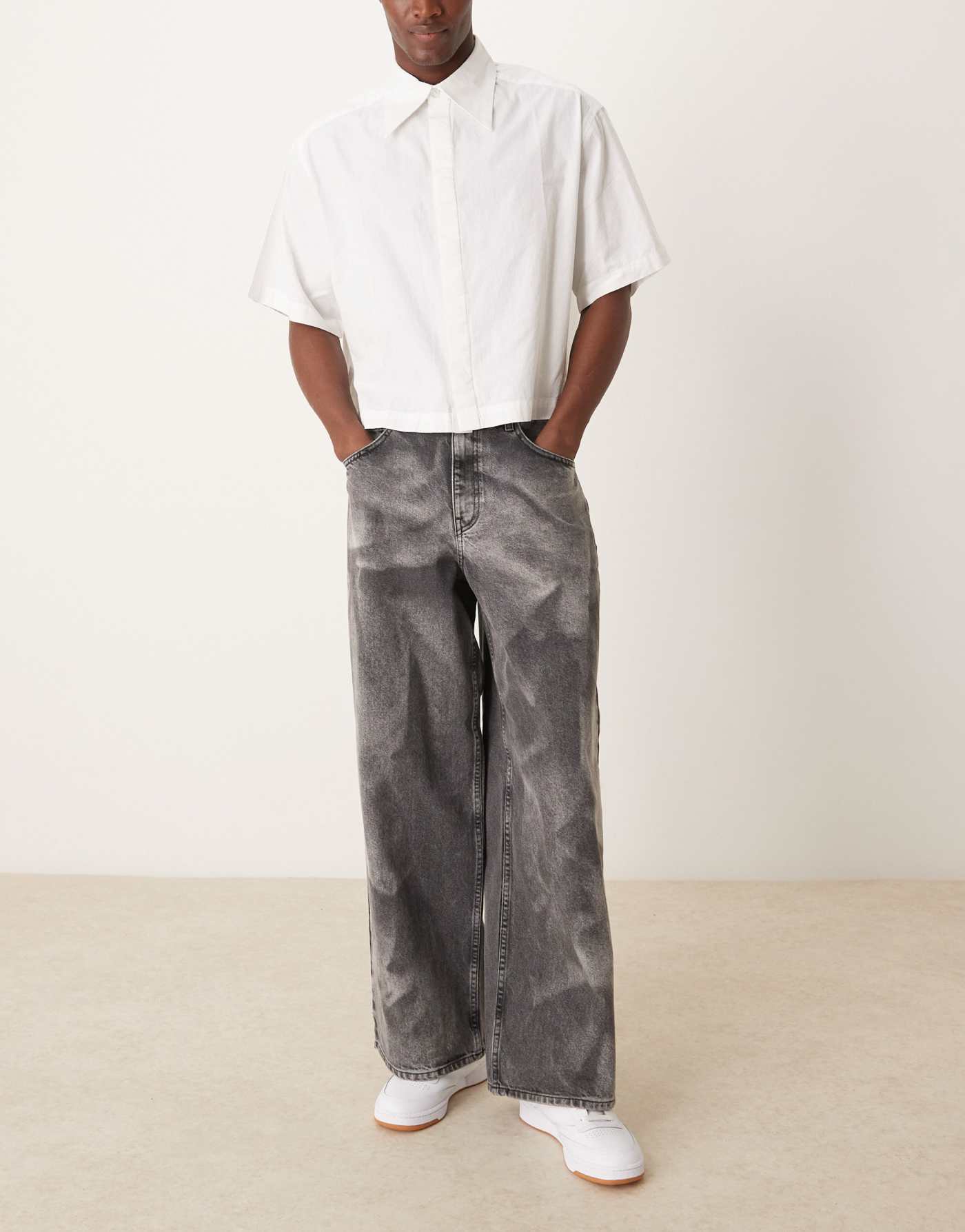 ASOS DESIGN super baggy jeans in marble wash