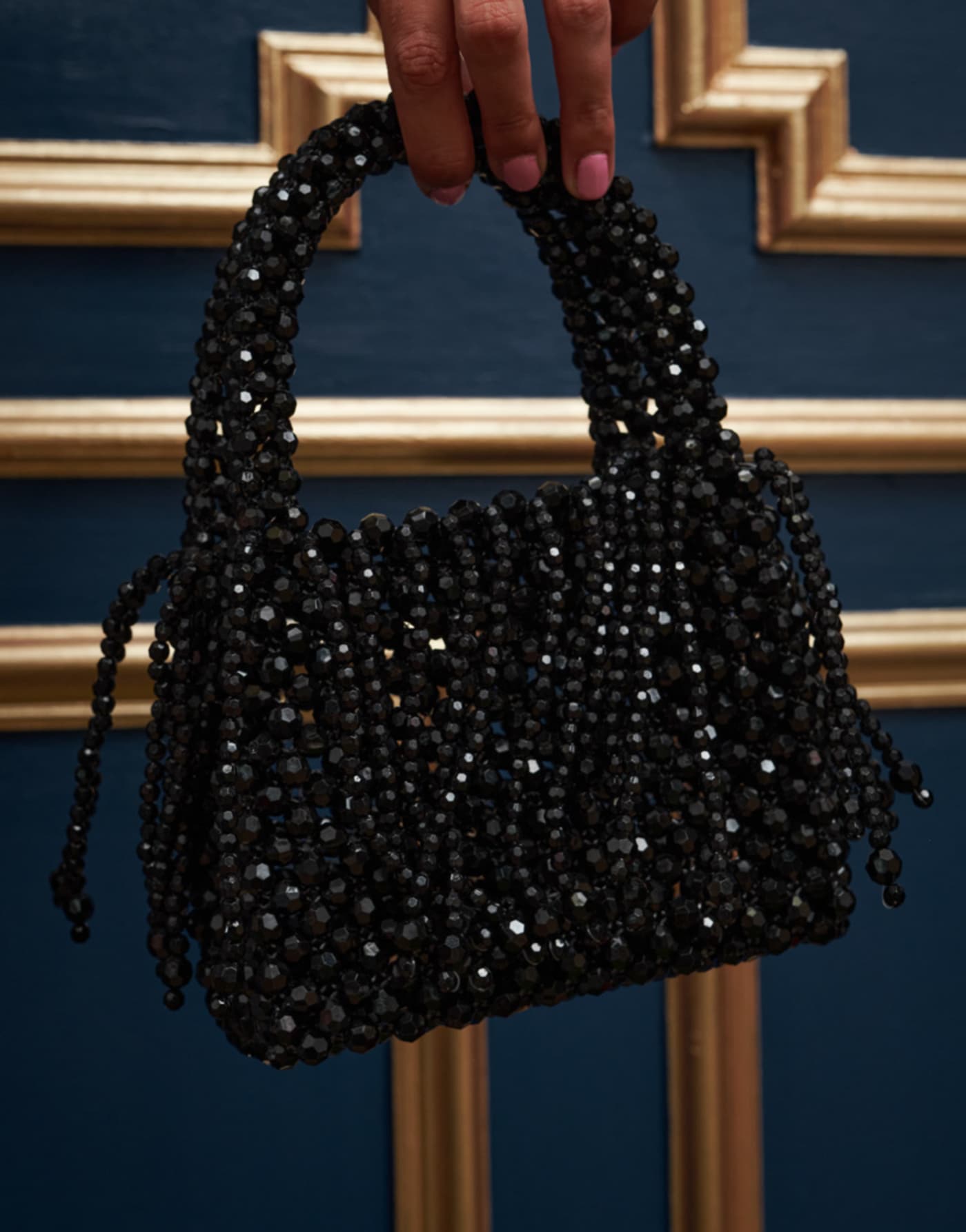 Dream Sister Jane beaded bag in black